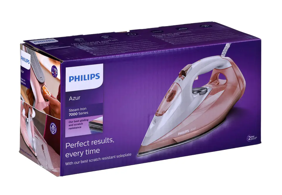 Żelazko parowe Philips Azur GC4905 40 3000W kolor różowy Wasserman eu