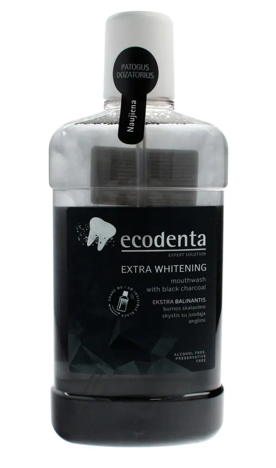 Ecodenta Mouthwash With Black Carbon Whitening 500ml Wasserman Eu