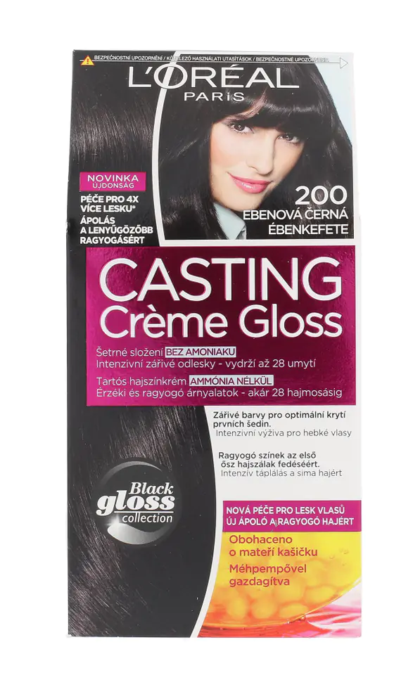 LOréal Paris 200 Ebony Black Casting Creme Gloss Farba do włosów 48ml