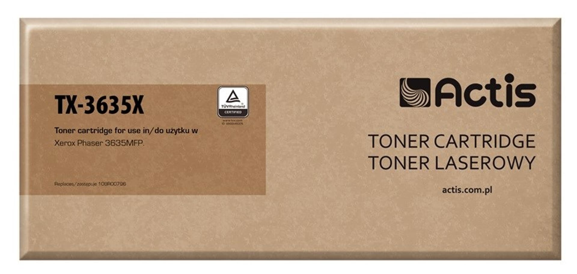 

Actis TX-3635X Toner (zamiennik Xerox 108R00796; Standard; 10000 stron; czarny)