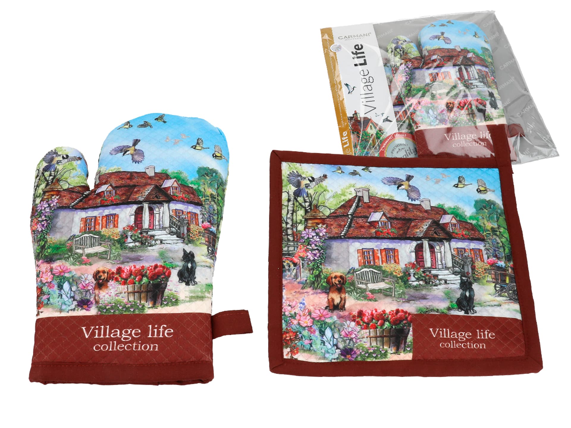 

Kpl. Łapka i rękawica kuchenna - Village Life (CARMANI)