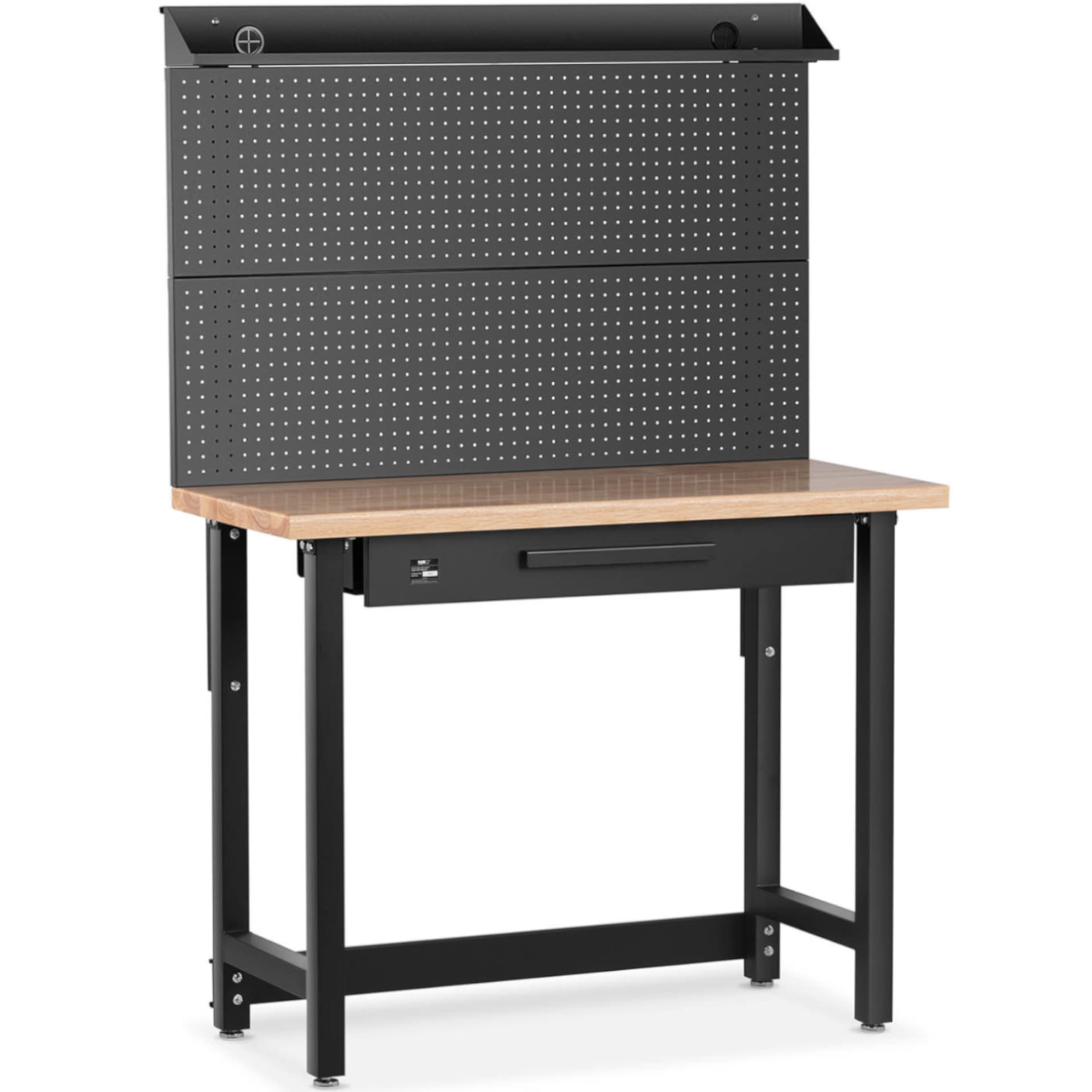 

Stół warsztatowy regulowany z szufladą i tablicą na narzędzia 227 kg 122 x 51 cm
