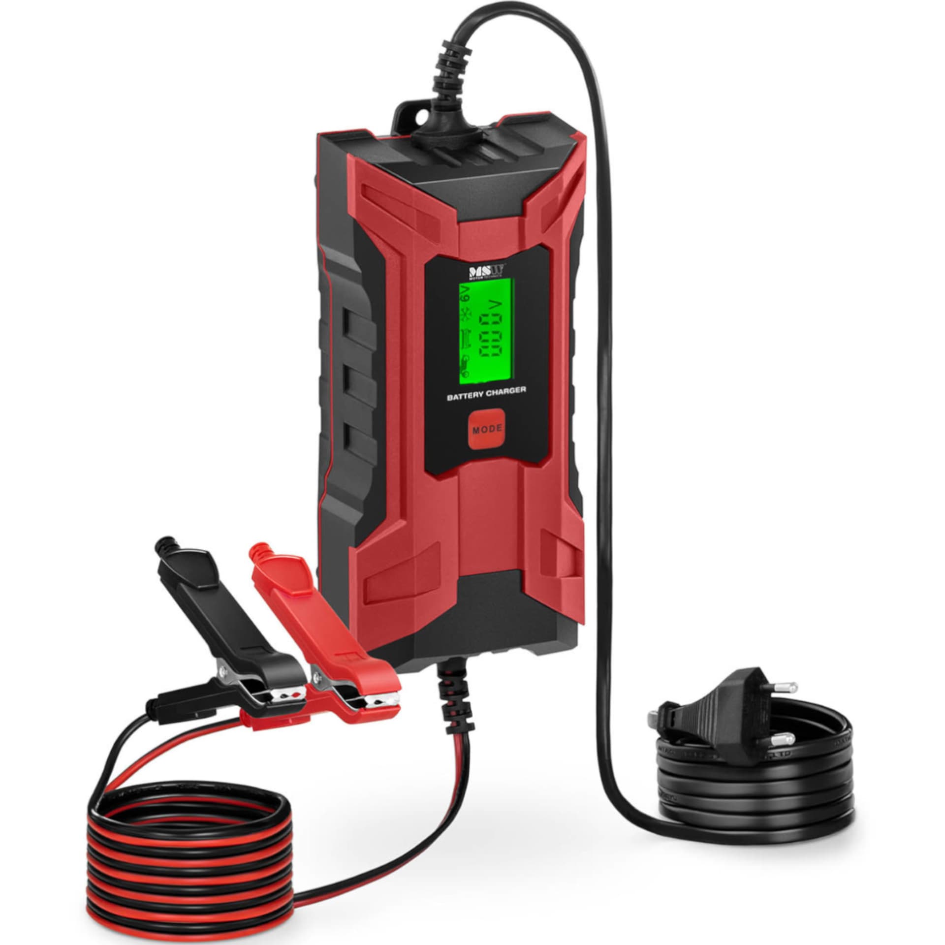 

Prostownik samochodowy automatyczny z funkcja pamięci LCD 70 W 6/12 V 2/4 A