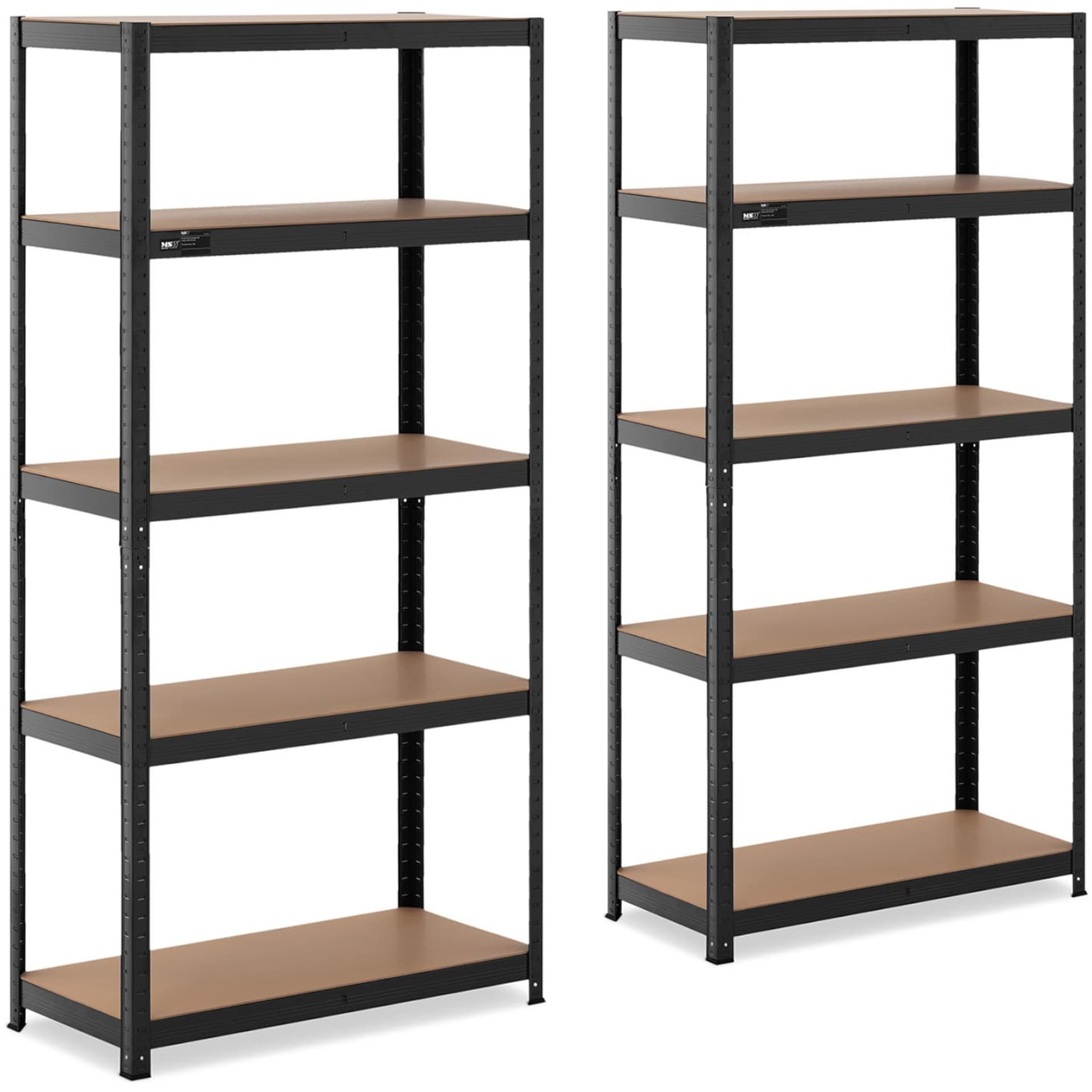 

Regał magazynowy metalowy 5 półek 875 kg 90 x 40 x 180 cm szaroniebieski 2 szt.