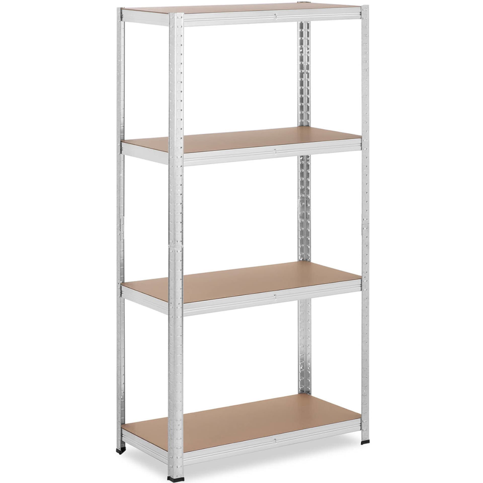 

Regał magazynowy metalowy 4 półki 320 kg 80 x 40 x 160 cm szary