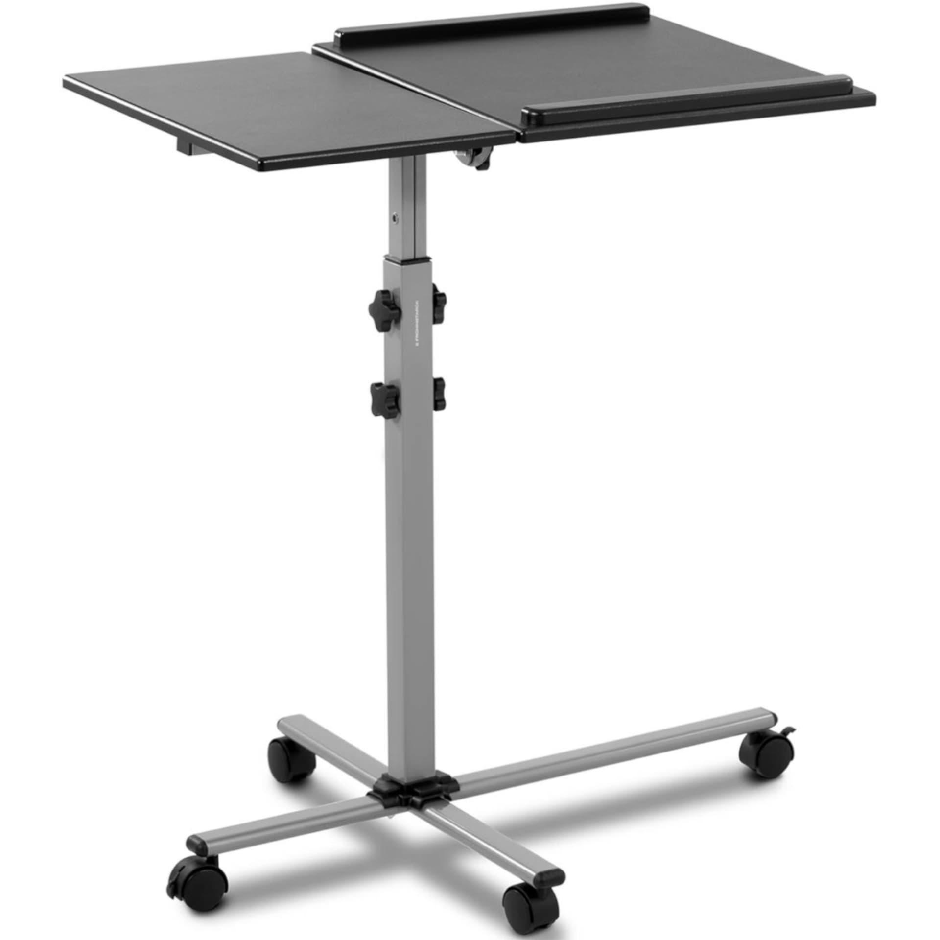 

Stolik stojak pod laptopa odchylany regulowany 2 blaty 45 x 75 cm 770 - 870 mm