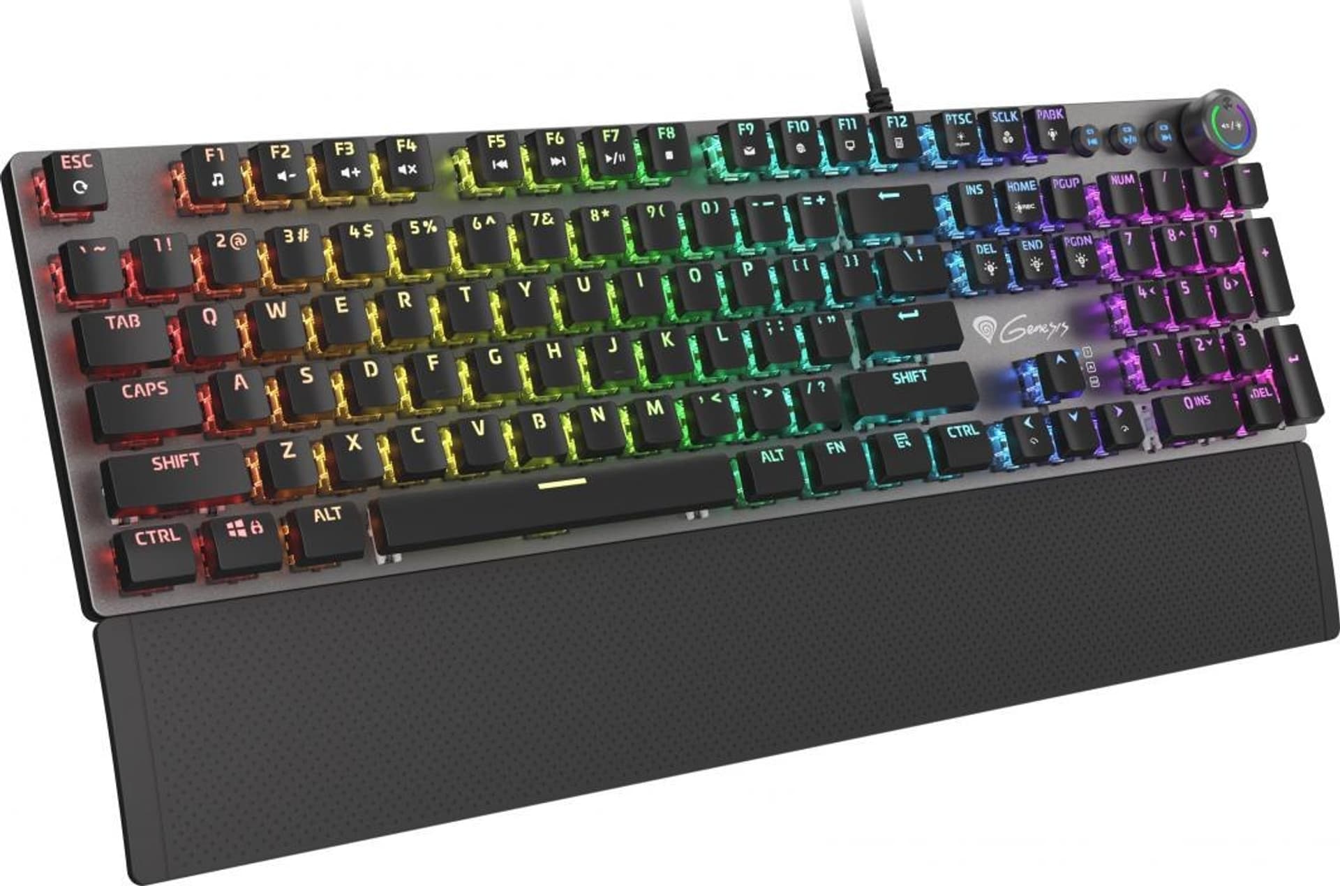 

Genesis THOR 401 RGB Gaming keyboard, RGB LED light, US, Black/Slate, Wired