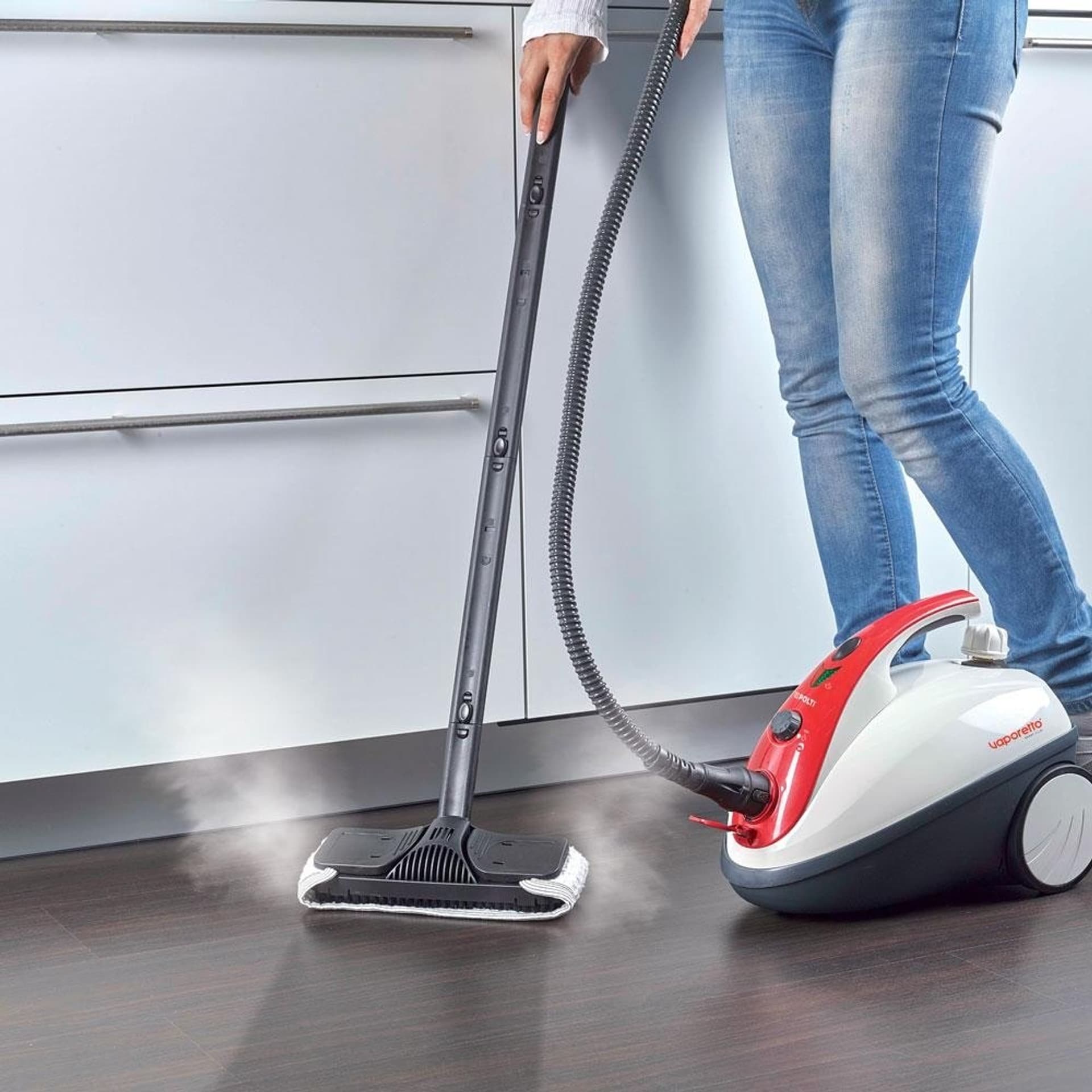 

Polti Steam cleaner PTEU0268 Vaporetto Smart 30_R Power 1800 W, Steam pressure 3 bar, Water tank capacity 1.6 L, White/Red