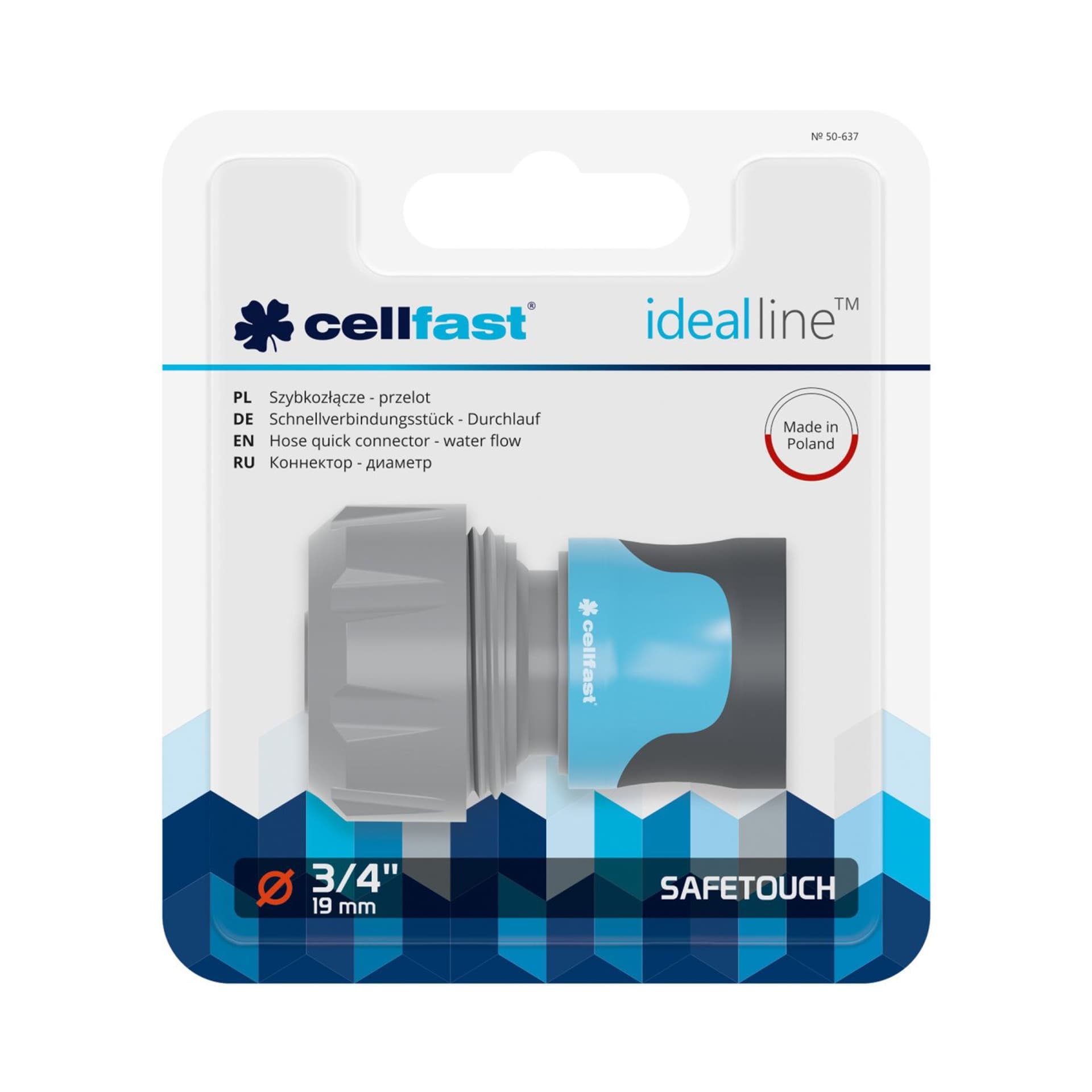 

SZYBKOZŁĄCZE PRZELOT 3/4'' SAFETOUCH IDEAL