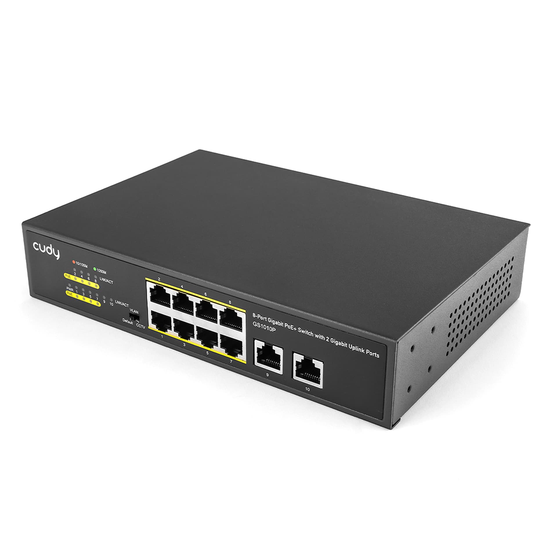 

SWITCH PoE+ 10-port GS1010P 120W 1Gbps VLAN CCTV
