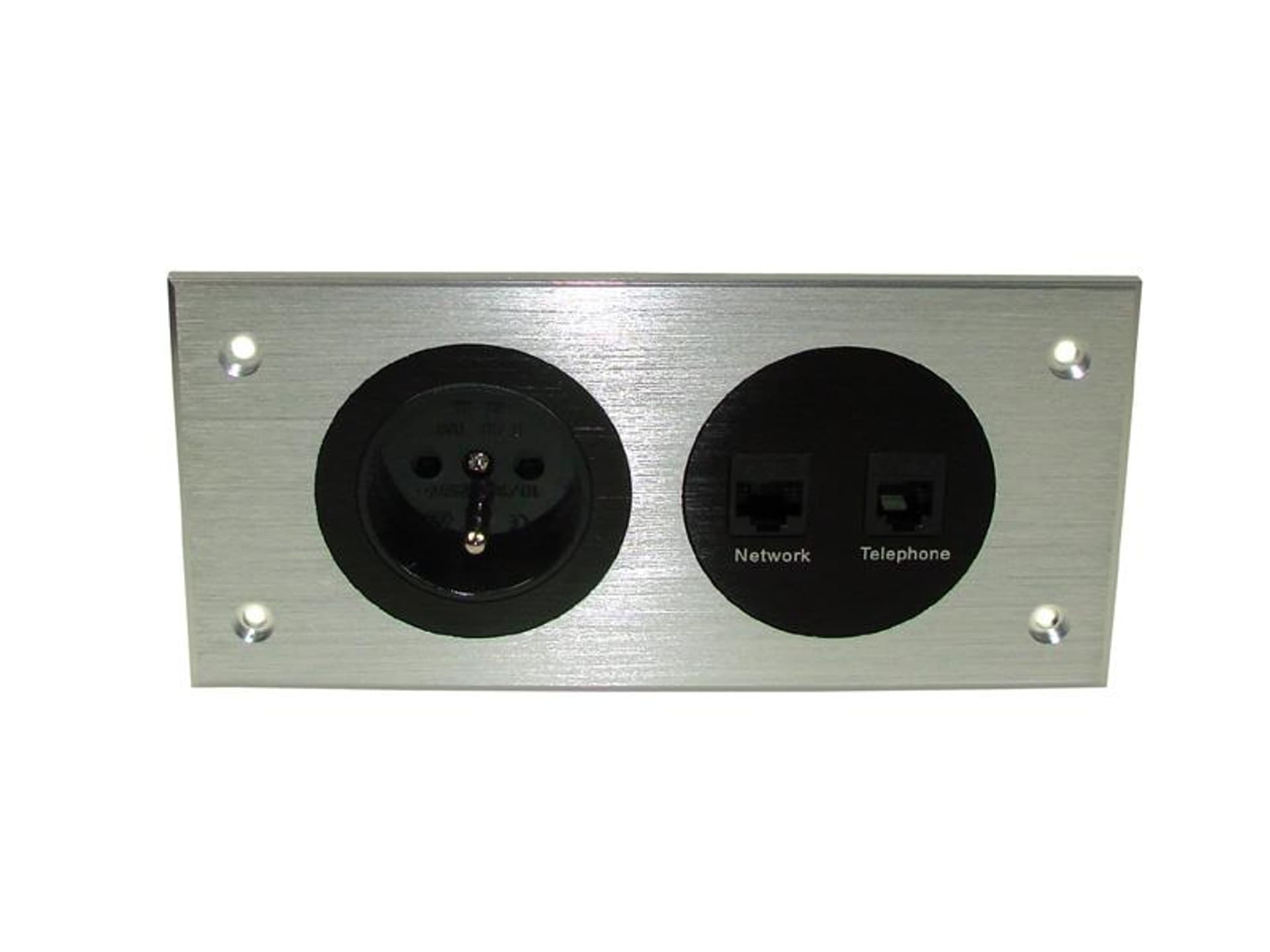 

Media Port SP167 1x230V,RJ45,RJ11 srebrny
