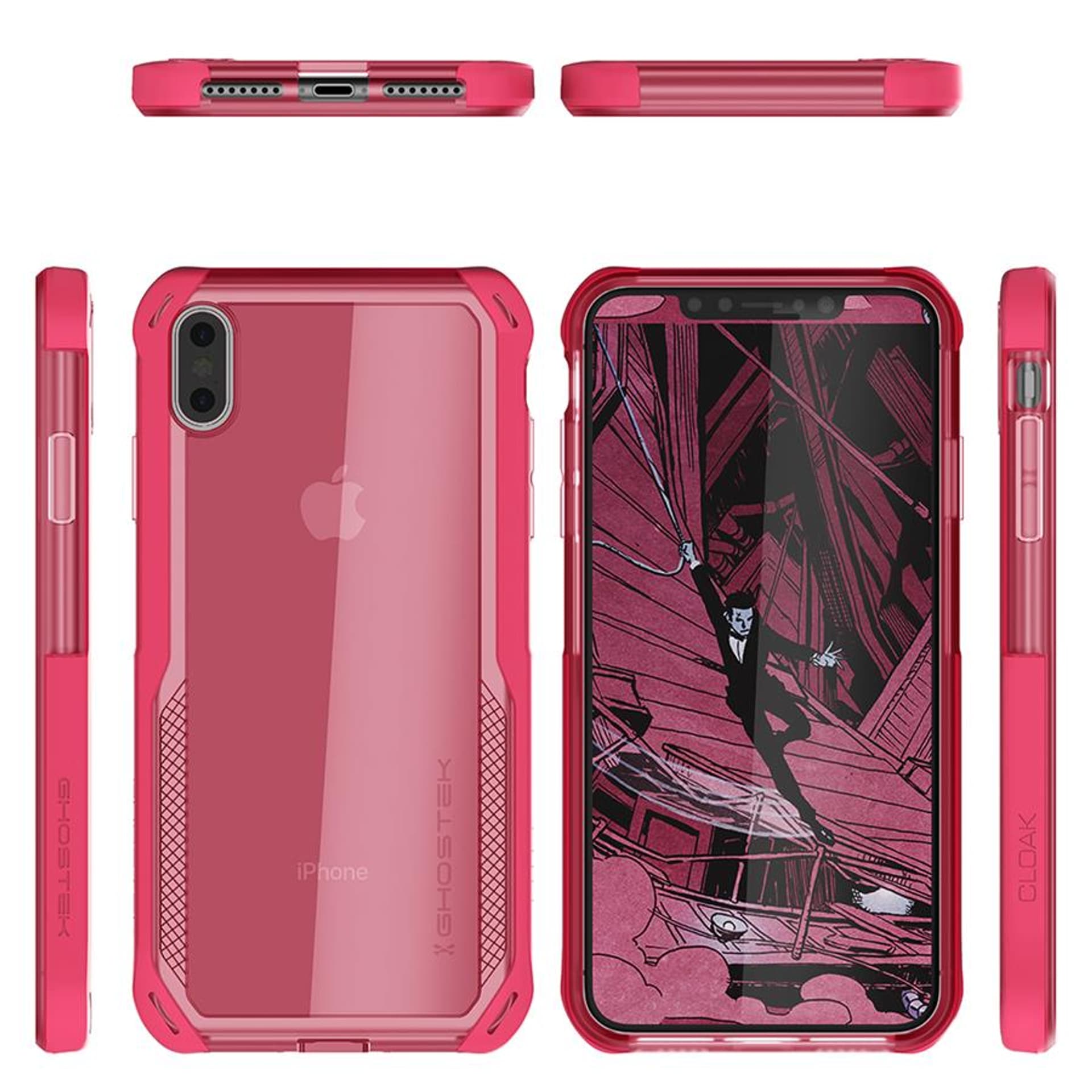 

Etui Cloak 4 Apple iPhone Xs Max różowy