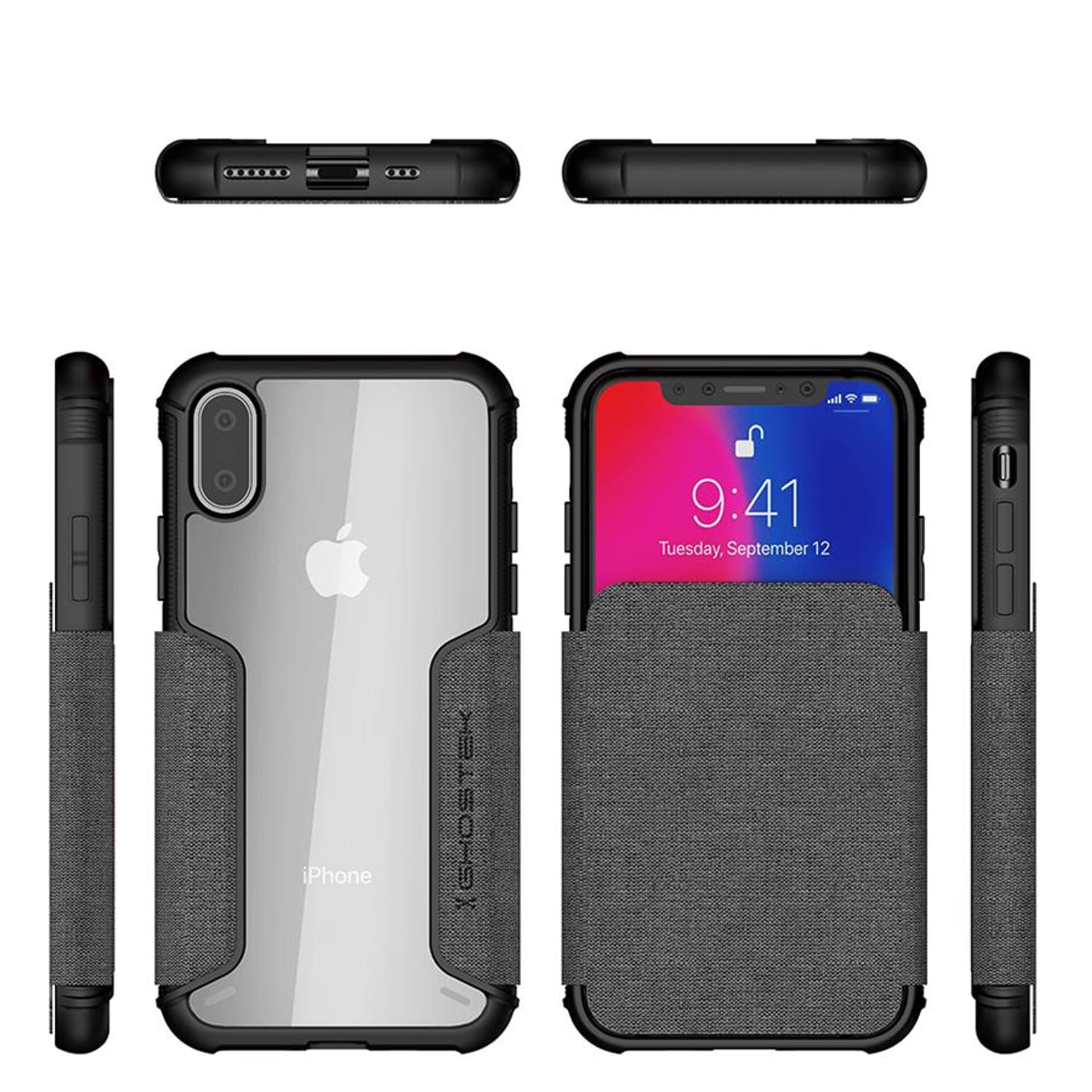 

Etui Exec 3 Apple iPhone Xs szary