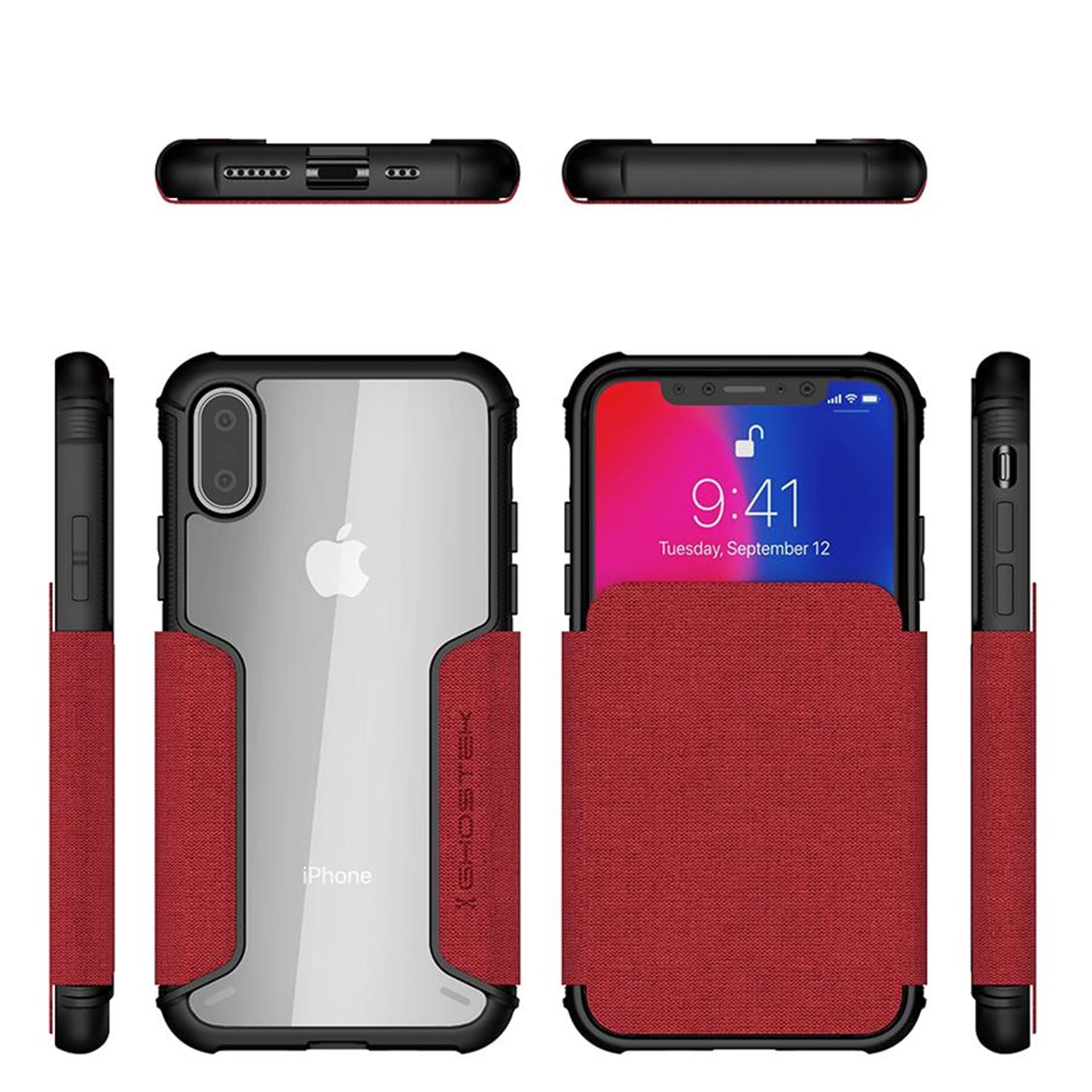 

Etui Exec 3 Apple iPhone Xs czerwony