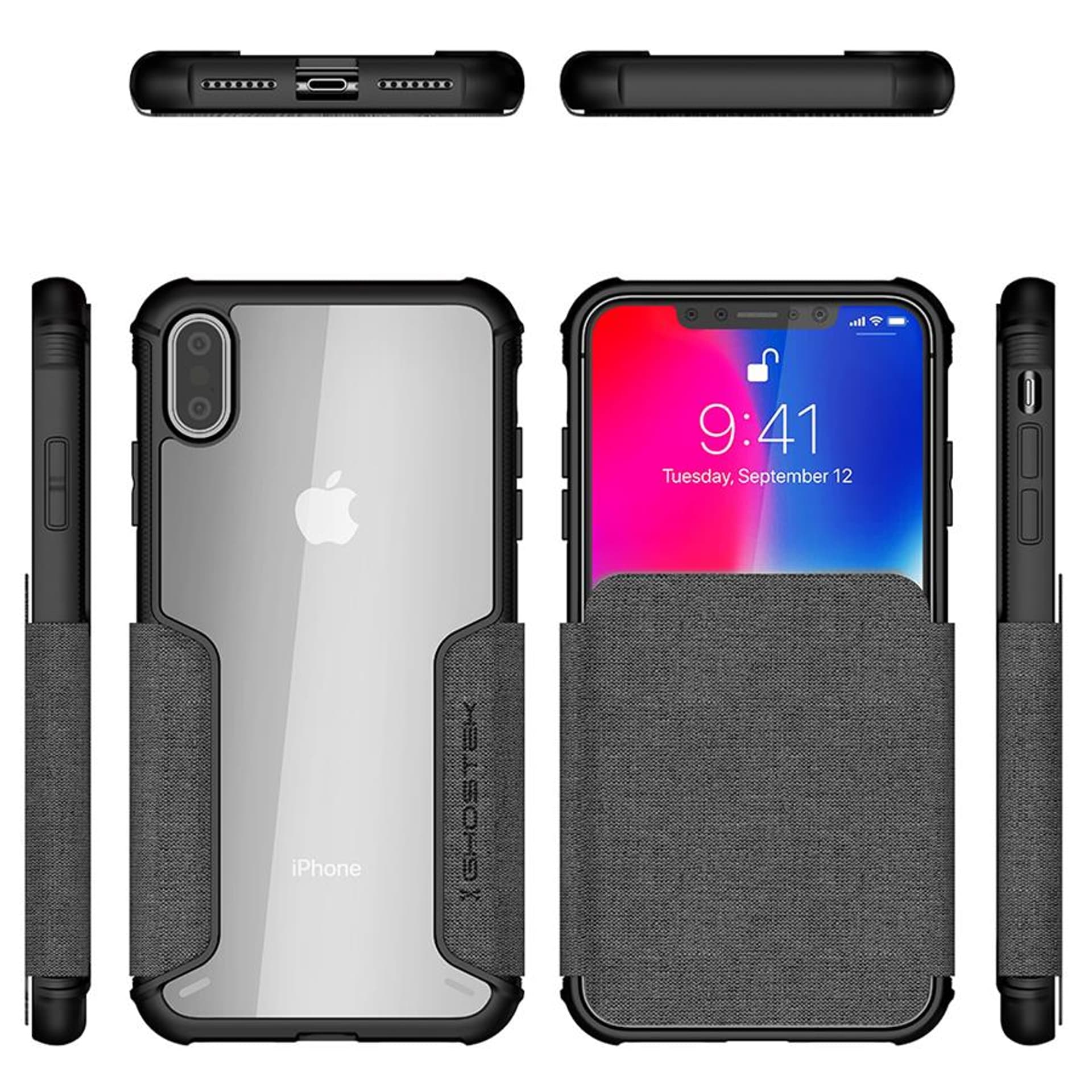 

Etui Exec 3 Apple iPhone Xs Max szary