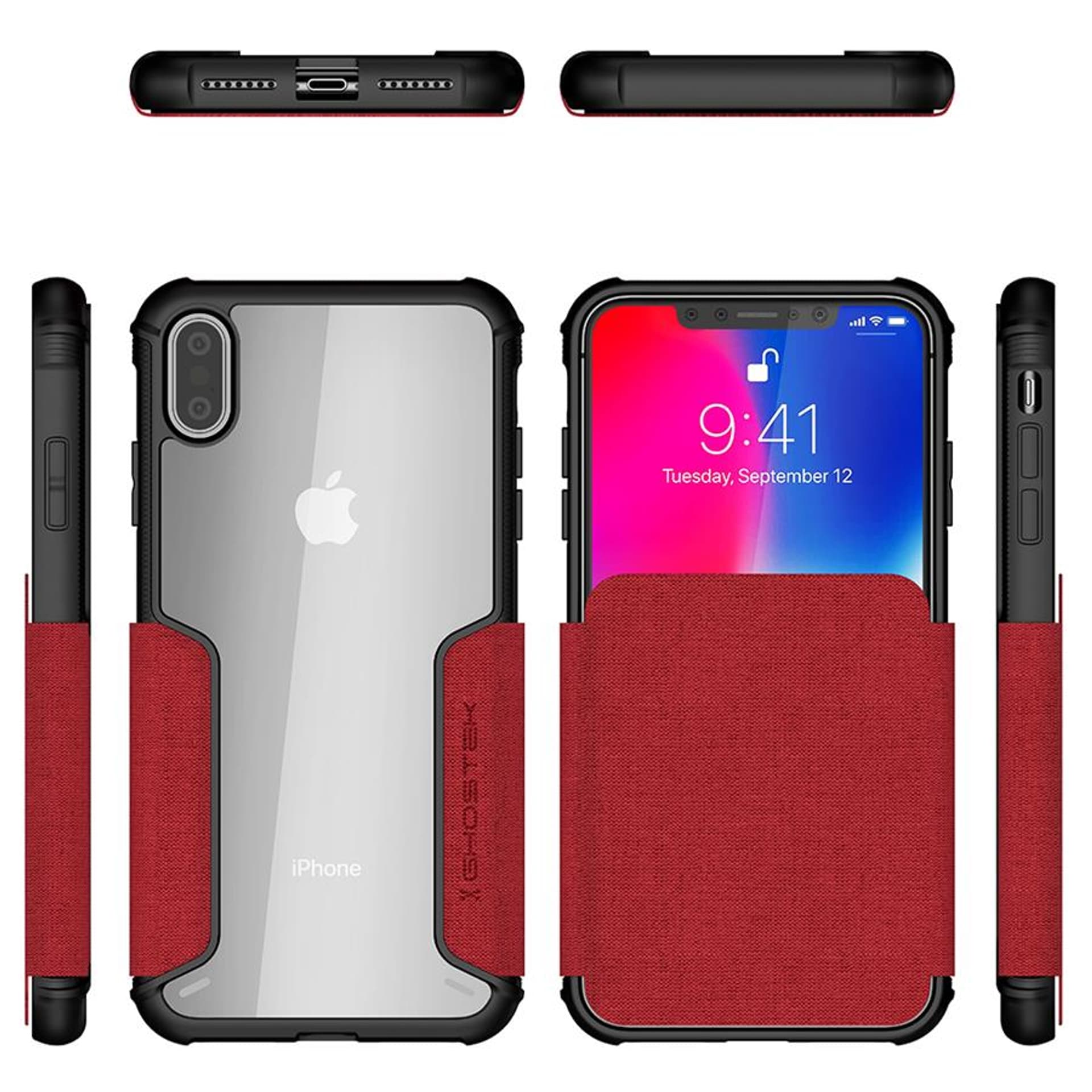 

Etui Exec 3 Apple iPhone Xs Max czerwony