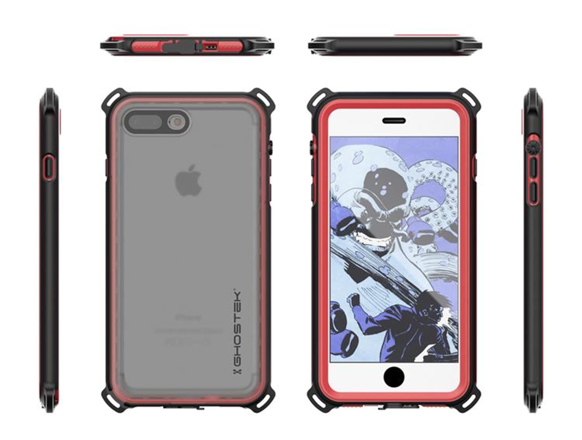 

Etui Nautical Apple iPhone 7 Plus 8 Plus czerwony