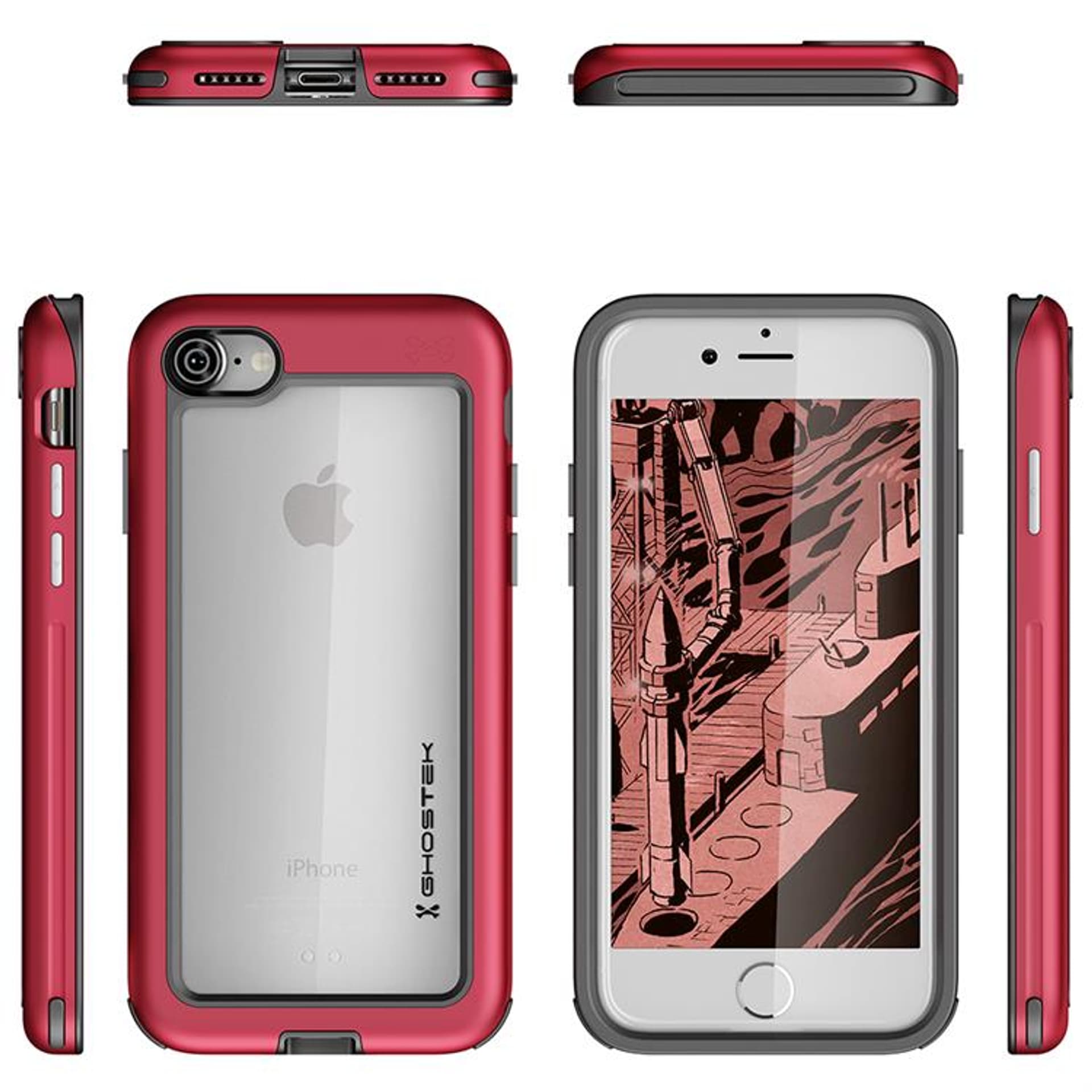

Etui Atomic Slim Apple iPhone 7 8 czerwony