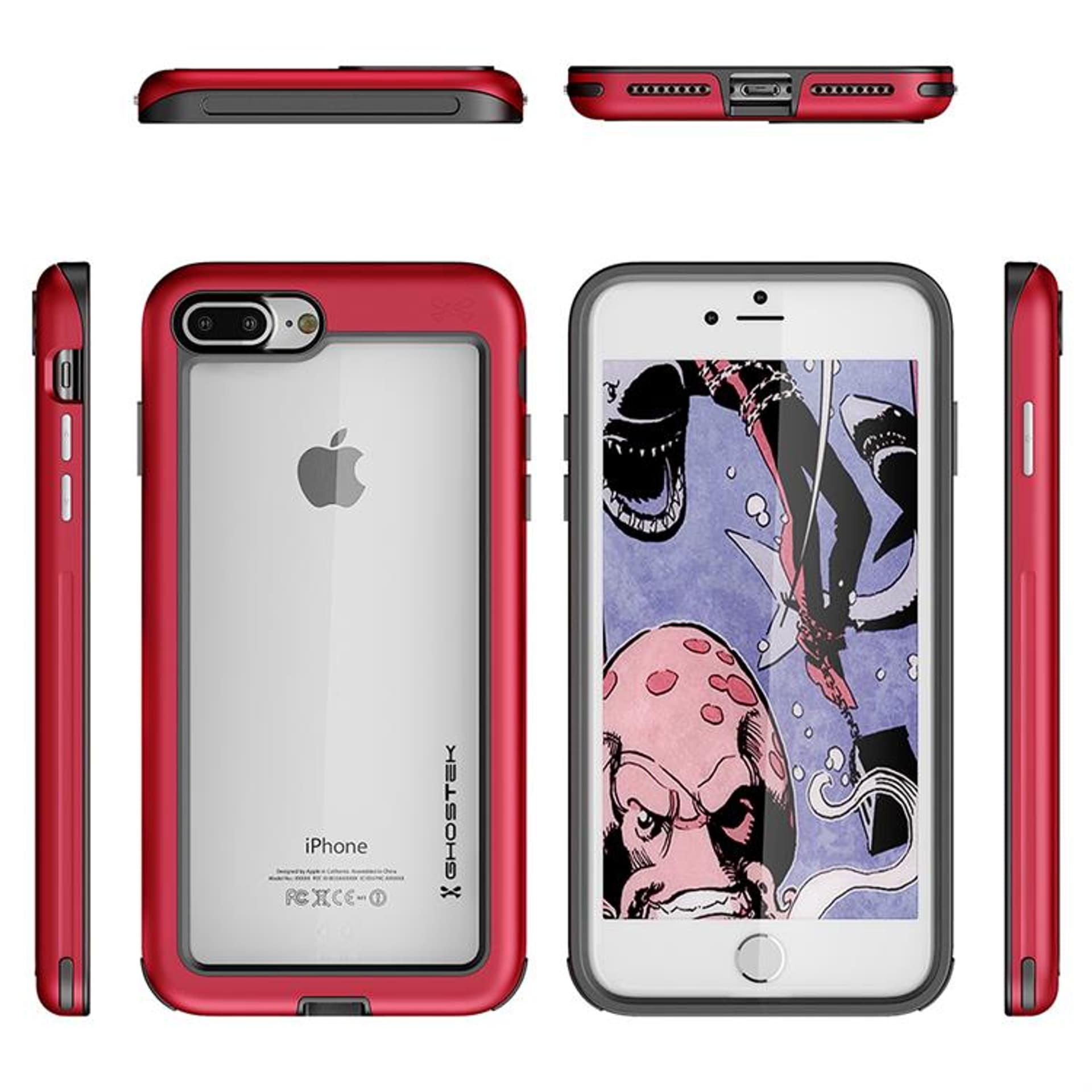 

Etui Atomic Slim Apple iPhone 7 Plus 8 Plus czerwo