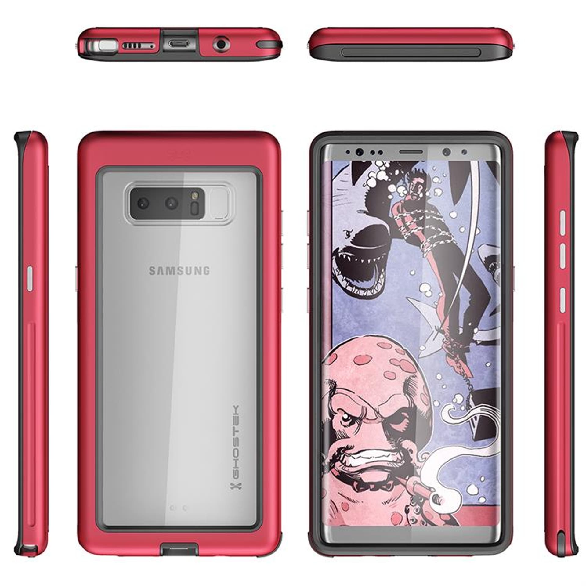 

Etui Atomic Slim Samsung Galaxy Note8 czerwony