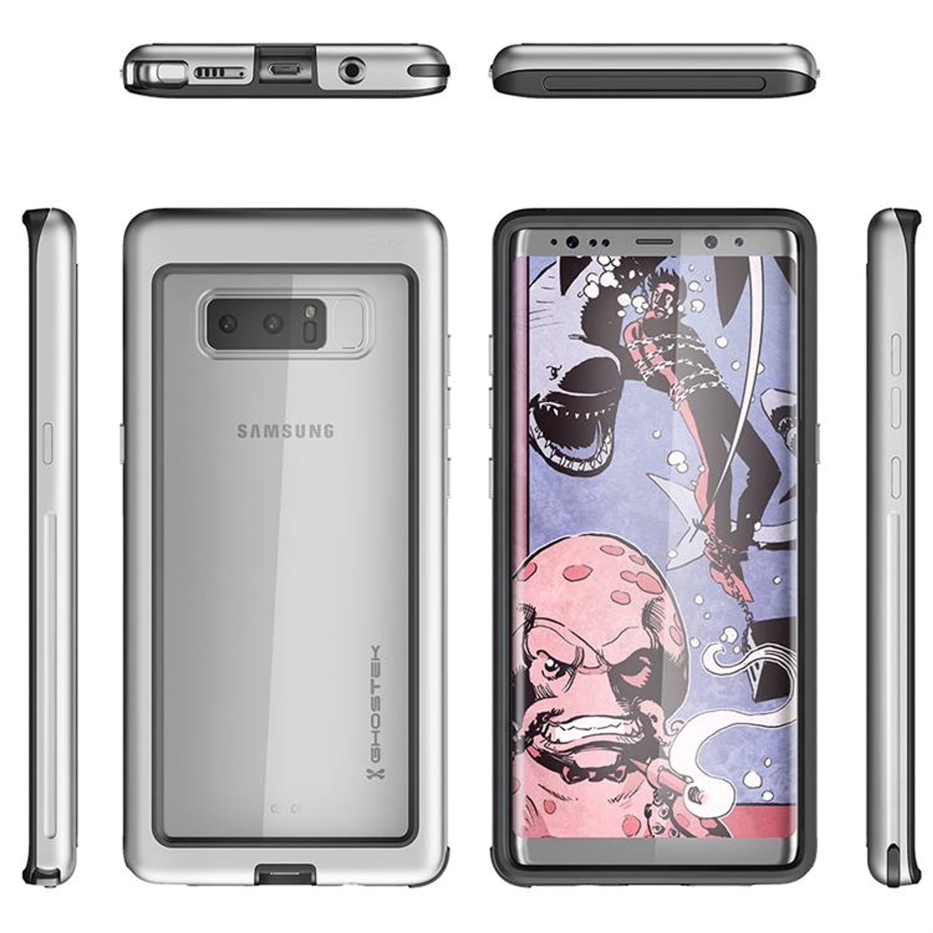 

Etui Atomic Slim Samsung Galaxy Note8 srebrny