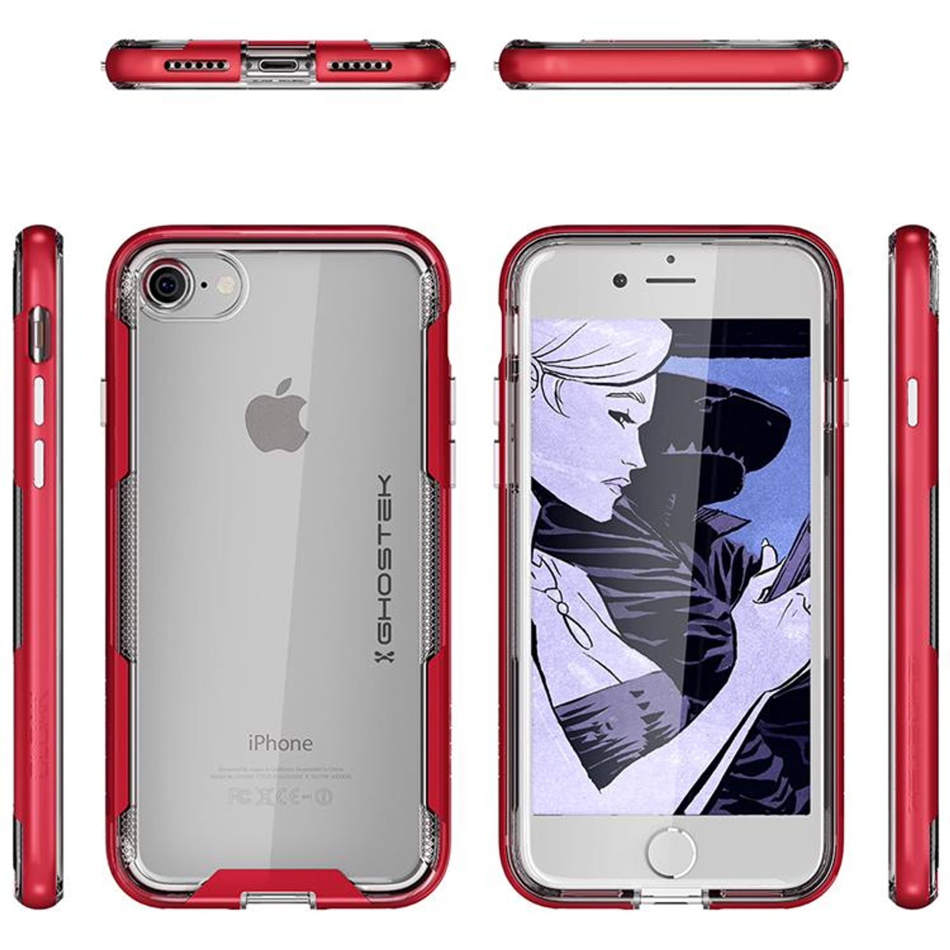 

Etui Cloak 3 Apple iPhone 7 8 czerwony