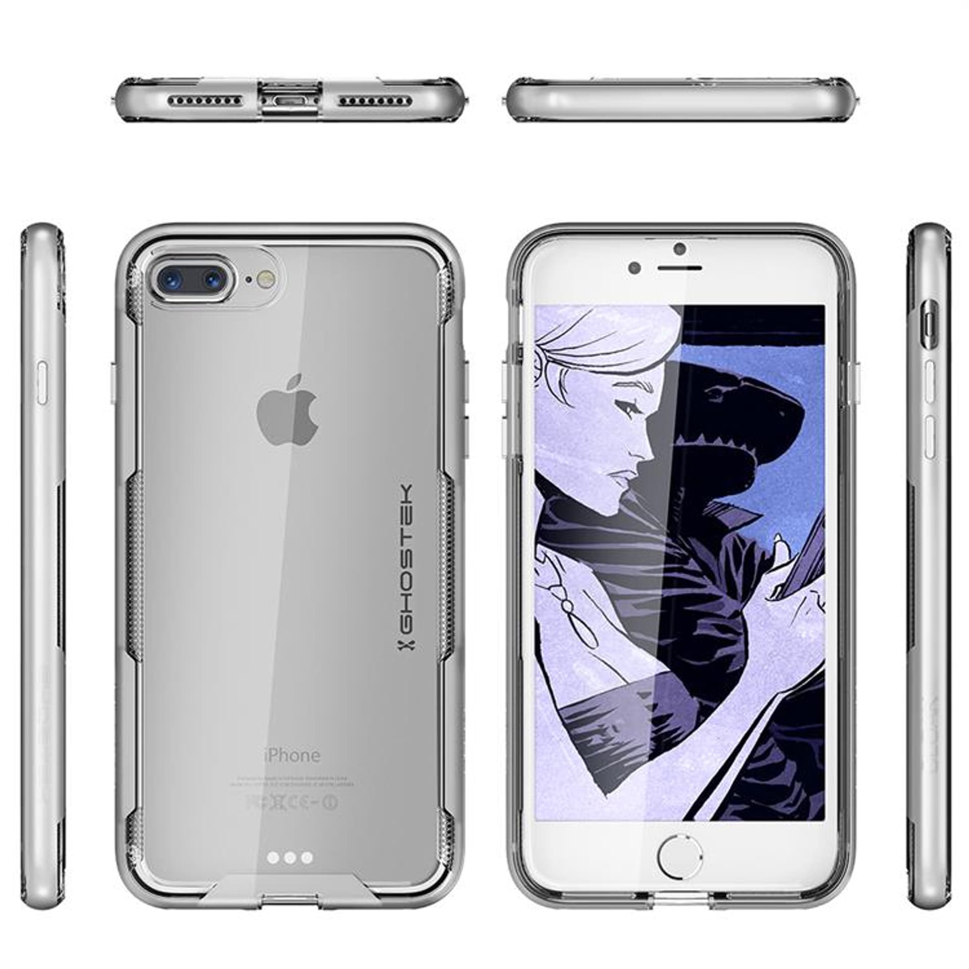 

Etui Cloak 3 Apple iPhone 7 Plus 8 Plus srebrny