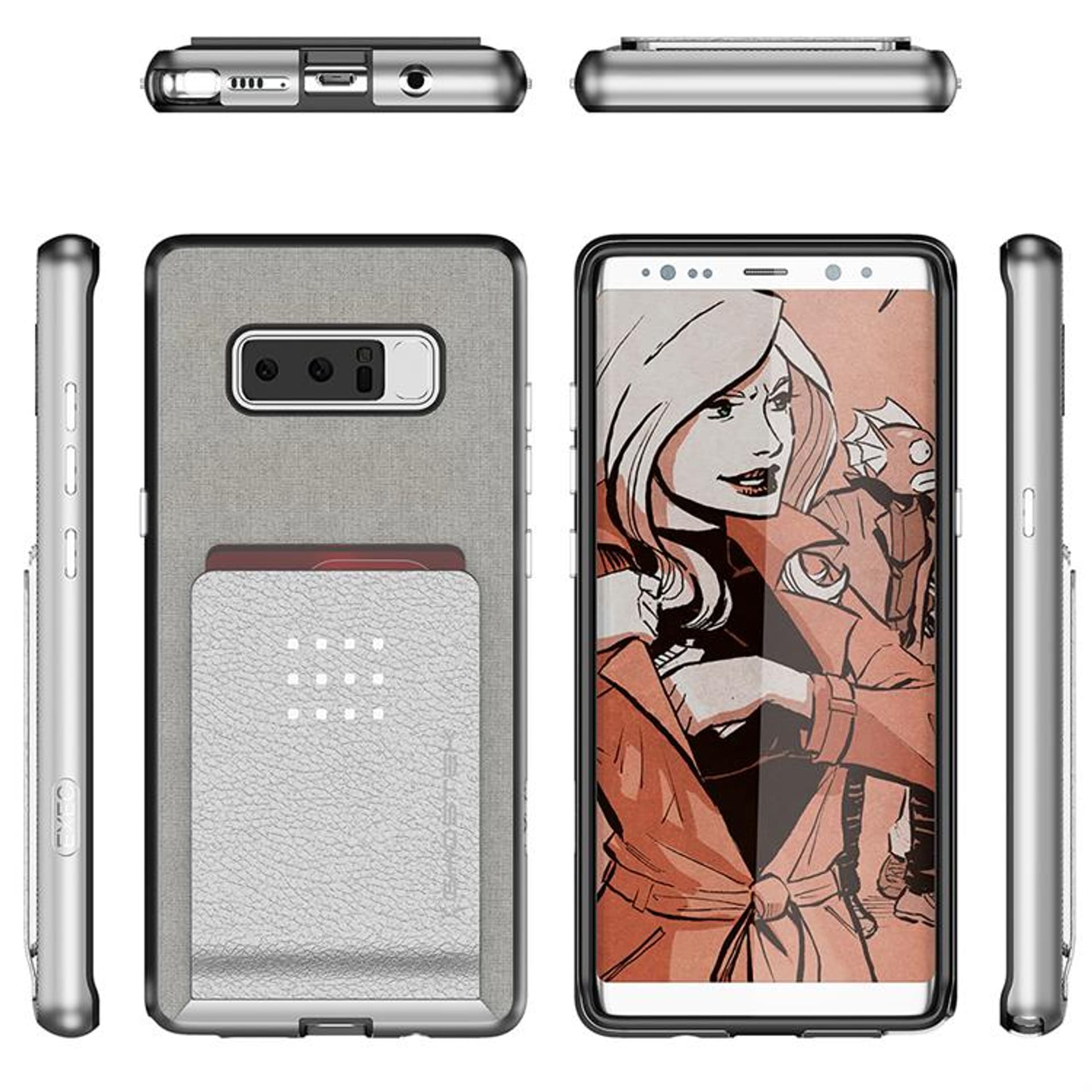 

Etui Exec 2 Samsung Galaxy Note8 srebrny