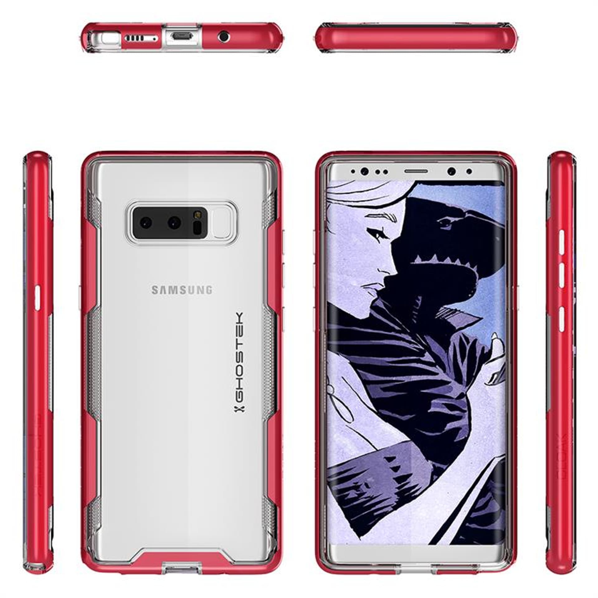 

Etui Cloak 3 Samsung Galaxy Note8 czerwony