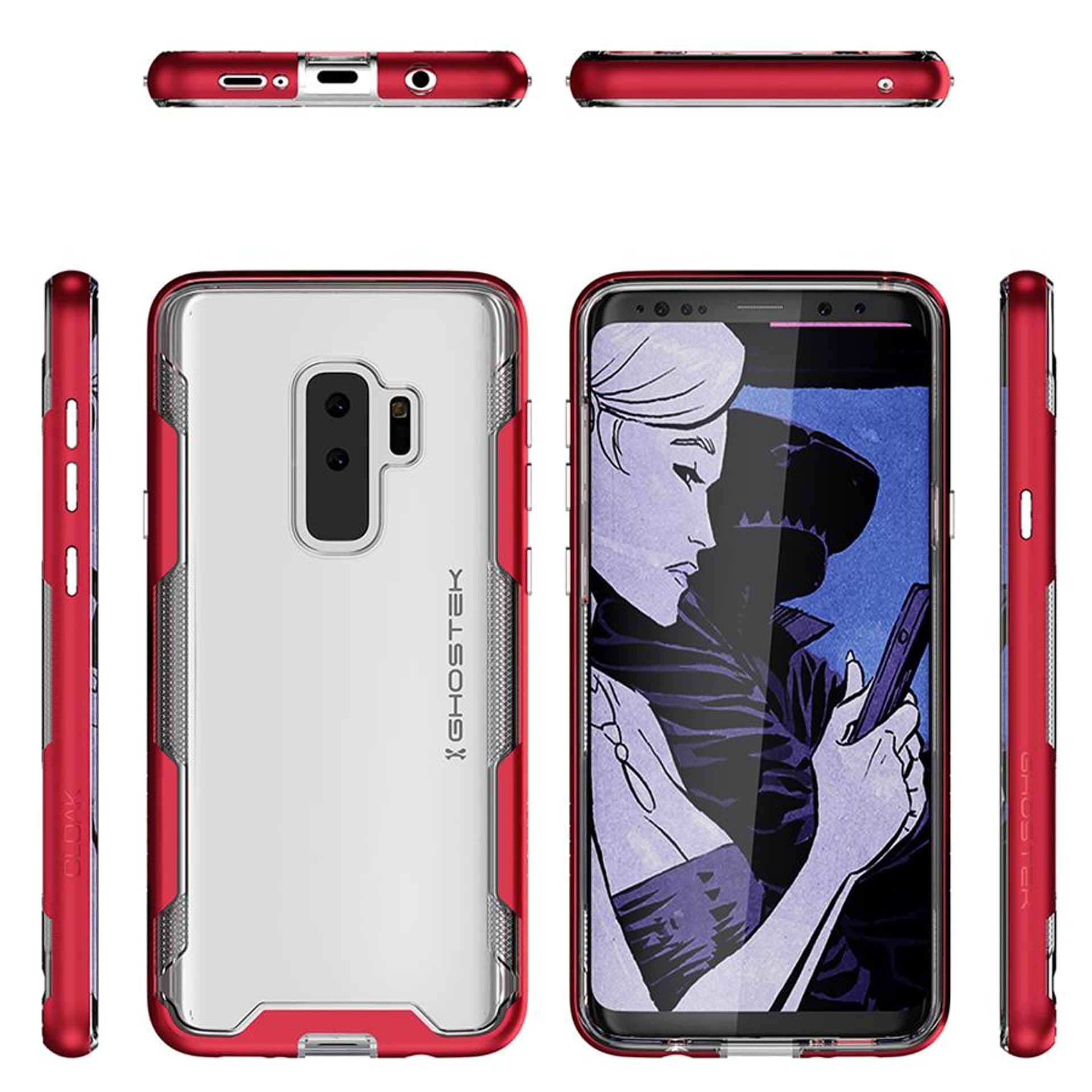 

Etui Cloak 3 Samsung Galaxy S9 Plus czerwony