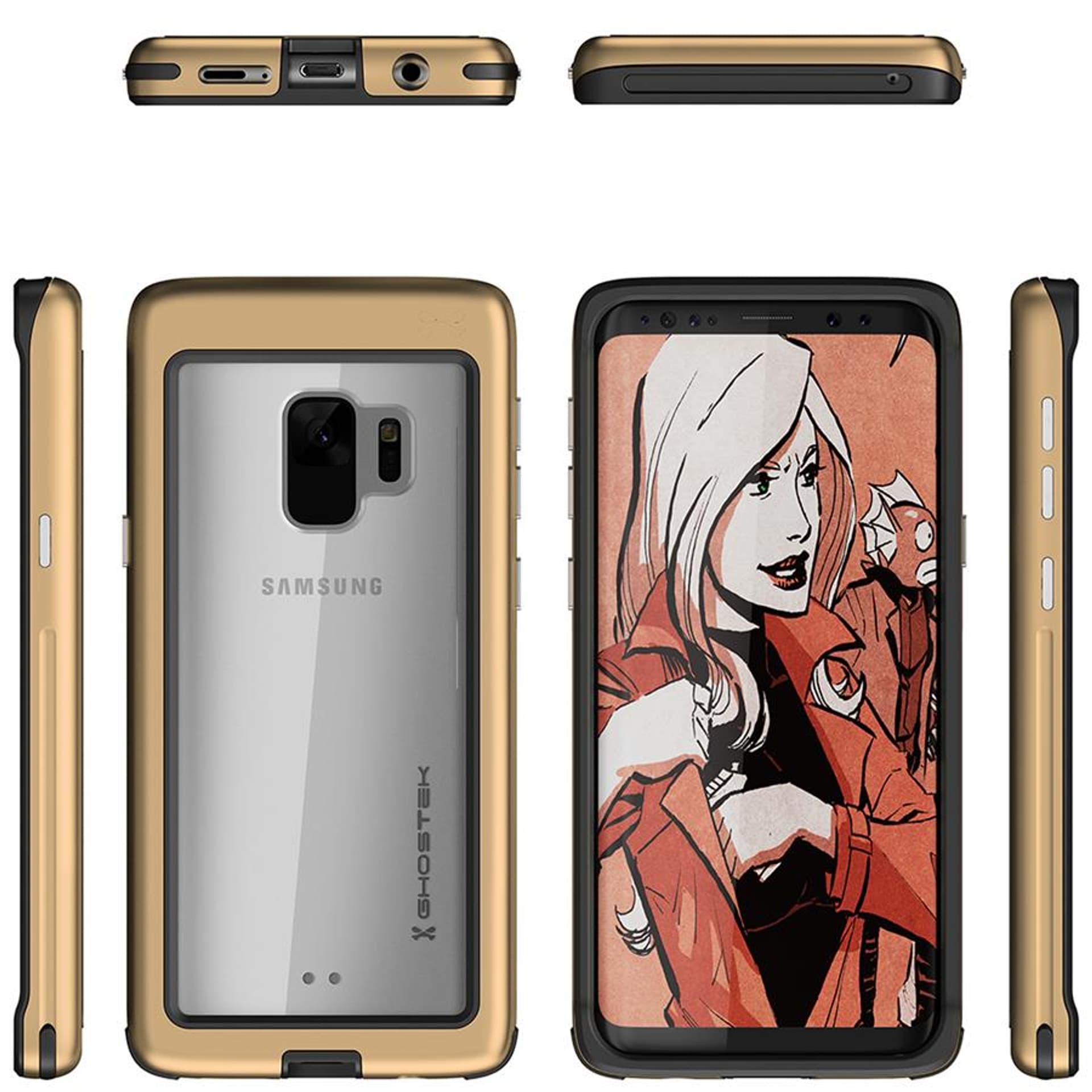 

Etui Atomic Slim Samsung Galaxy S9 złoty