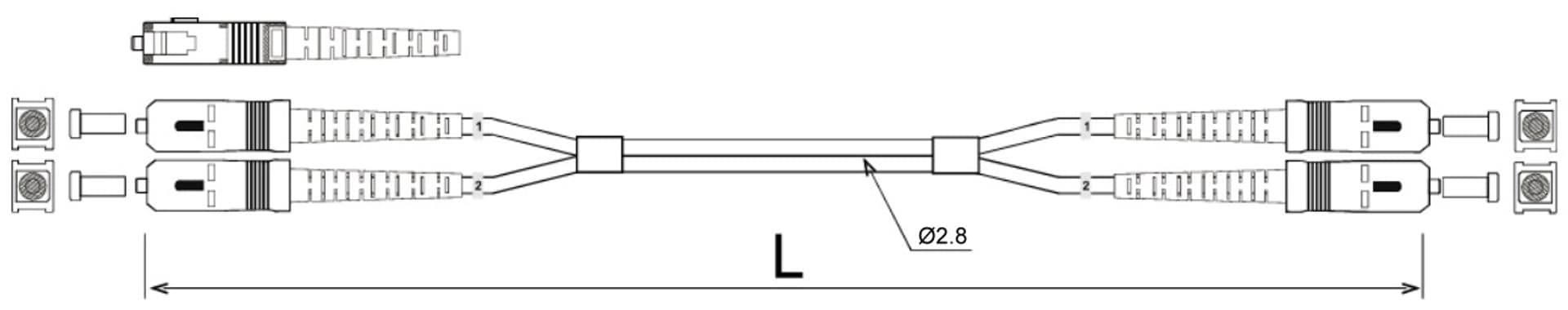 

Patchcord światłowodowy LWL SC-SC OM2 DUPLEX 10m