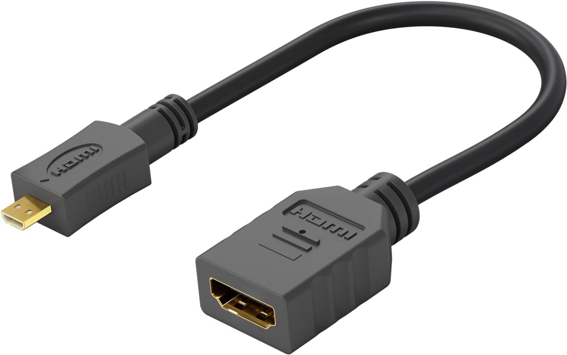 

Adapter wt. micro HDMI - gn. HDMI 4K Goobay 15cm