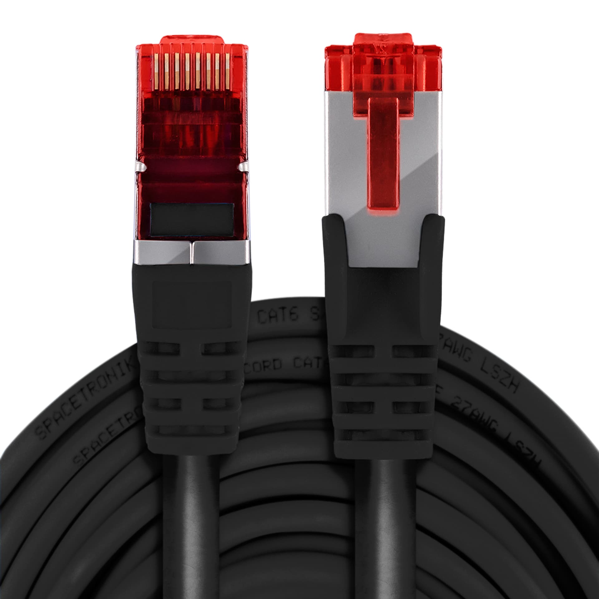 

Kabel RJ45 CAT 6 S/FTP AWG27 LSZH czarny 10m