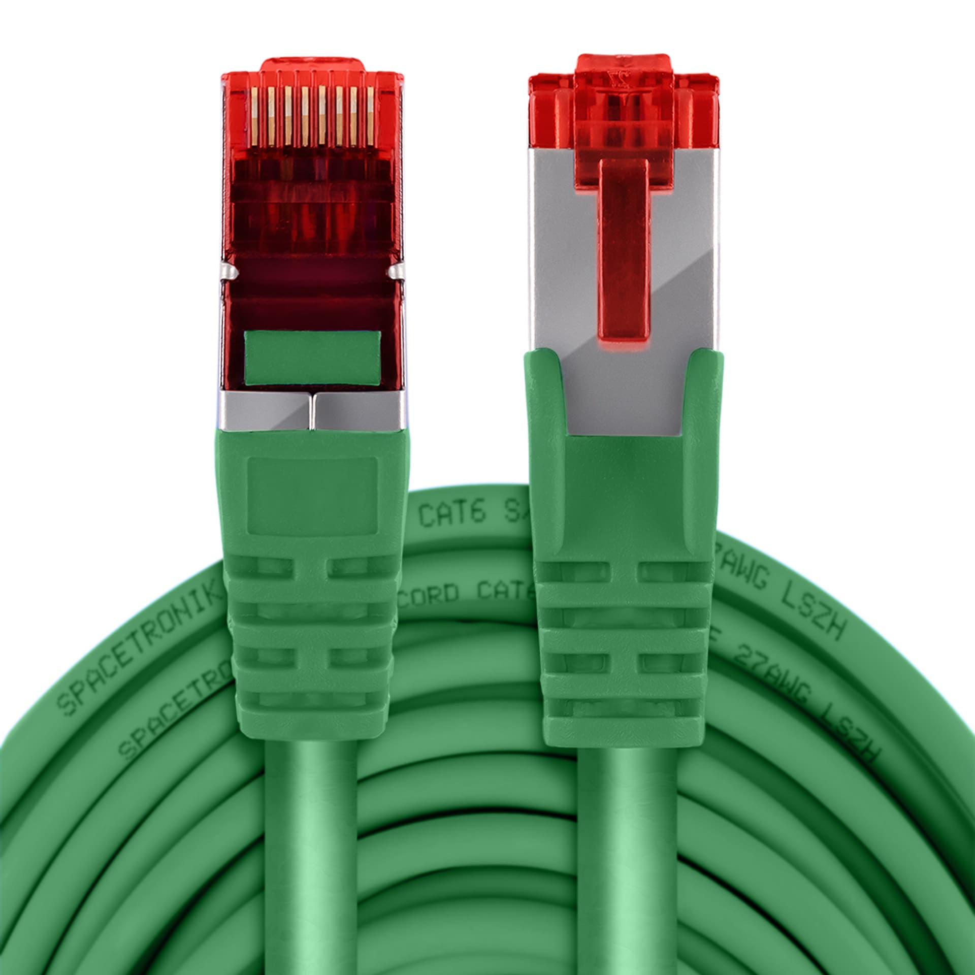 

Kabel RJ45 CAT 6 S/FTP AWG27 LSZH zielony 30m