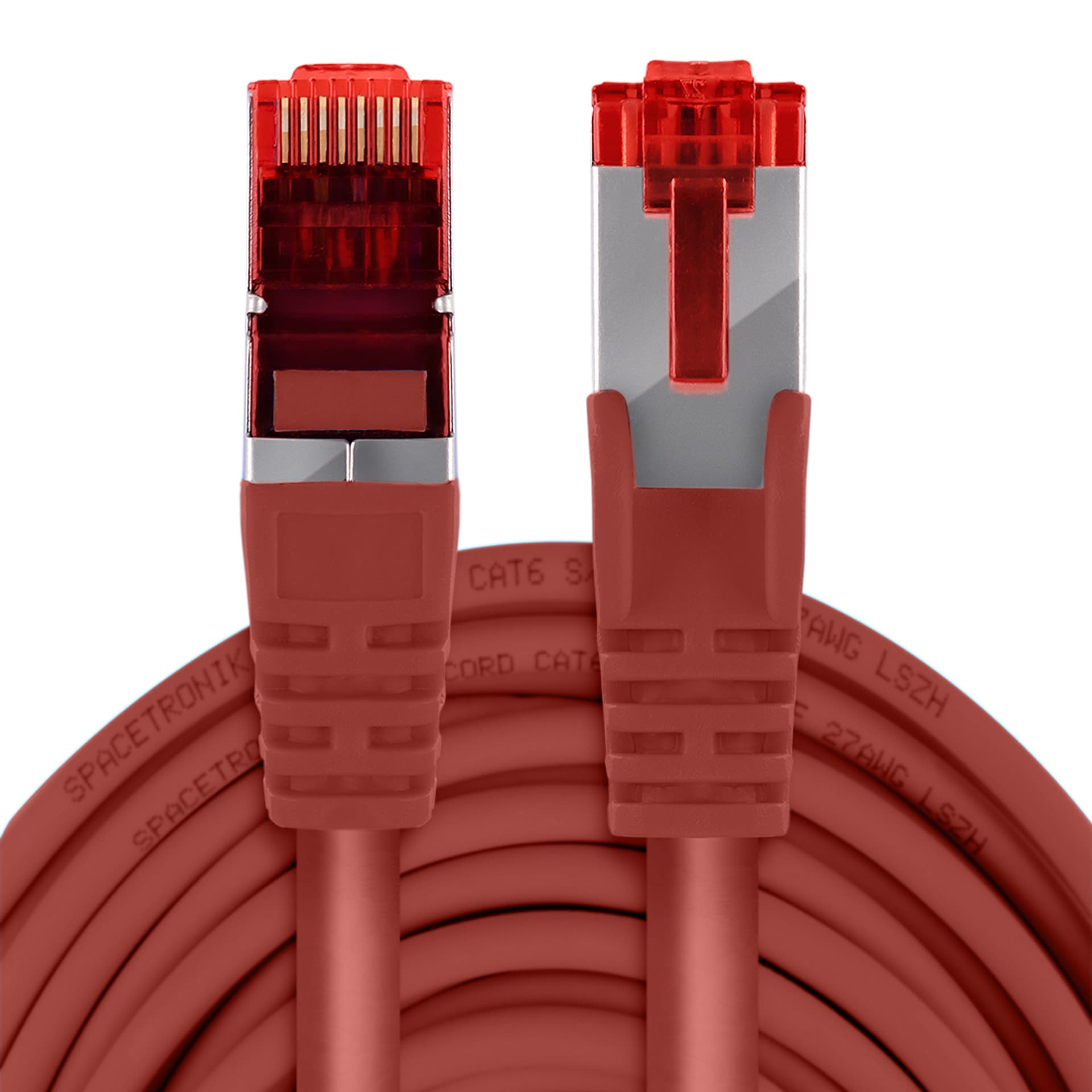 

Kabel RJ45 CAT 6 S/FTP AWG27 LSZH czerwony 10m