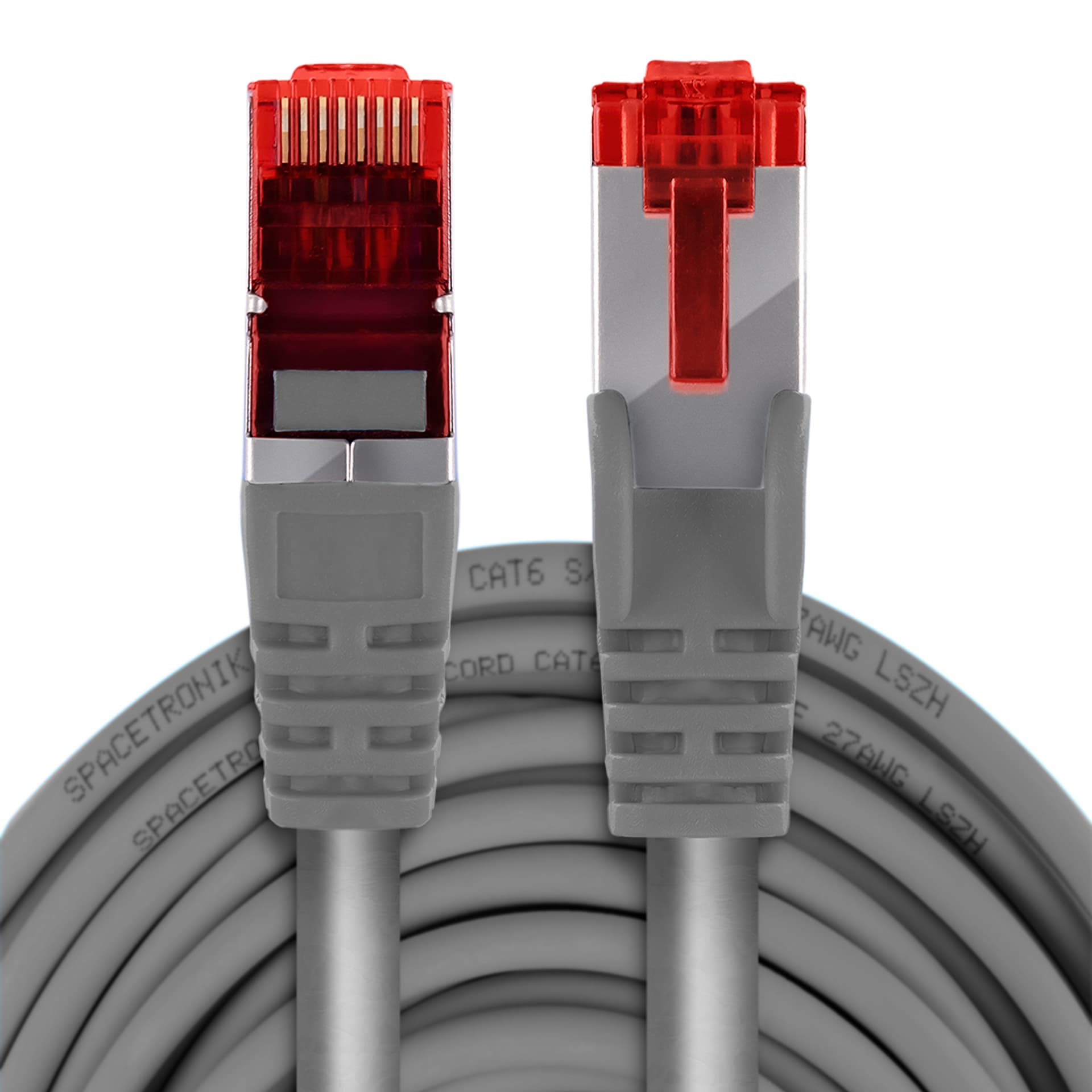 

Kabel RJ45 CAT 6 S/FTP AWG27 LSZH szary 10m