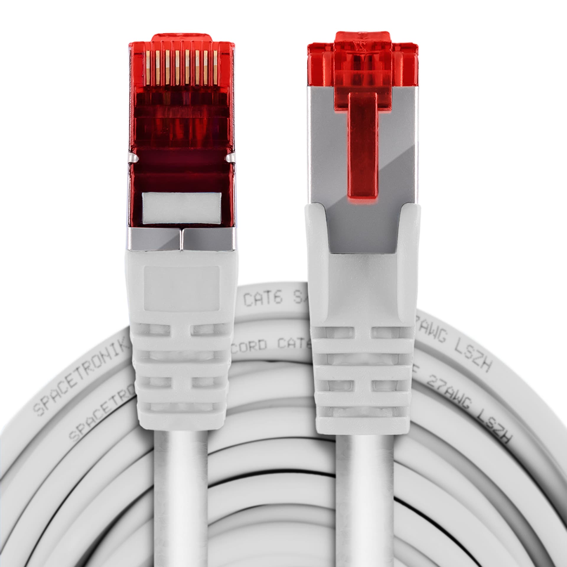 

Kabel RJ45 CAT 6 S/FTP AWG27 LSZH biały 15m