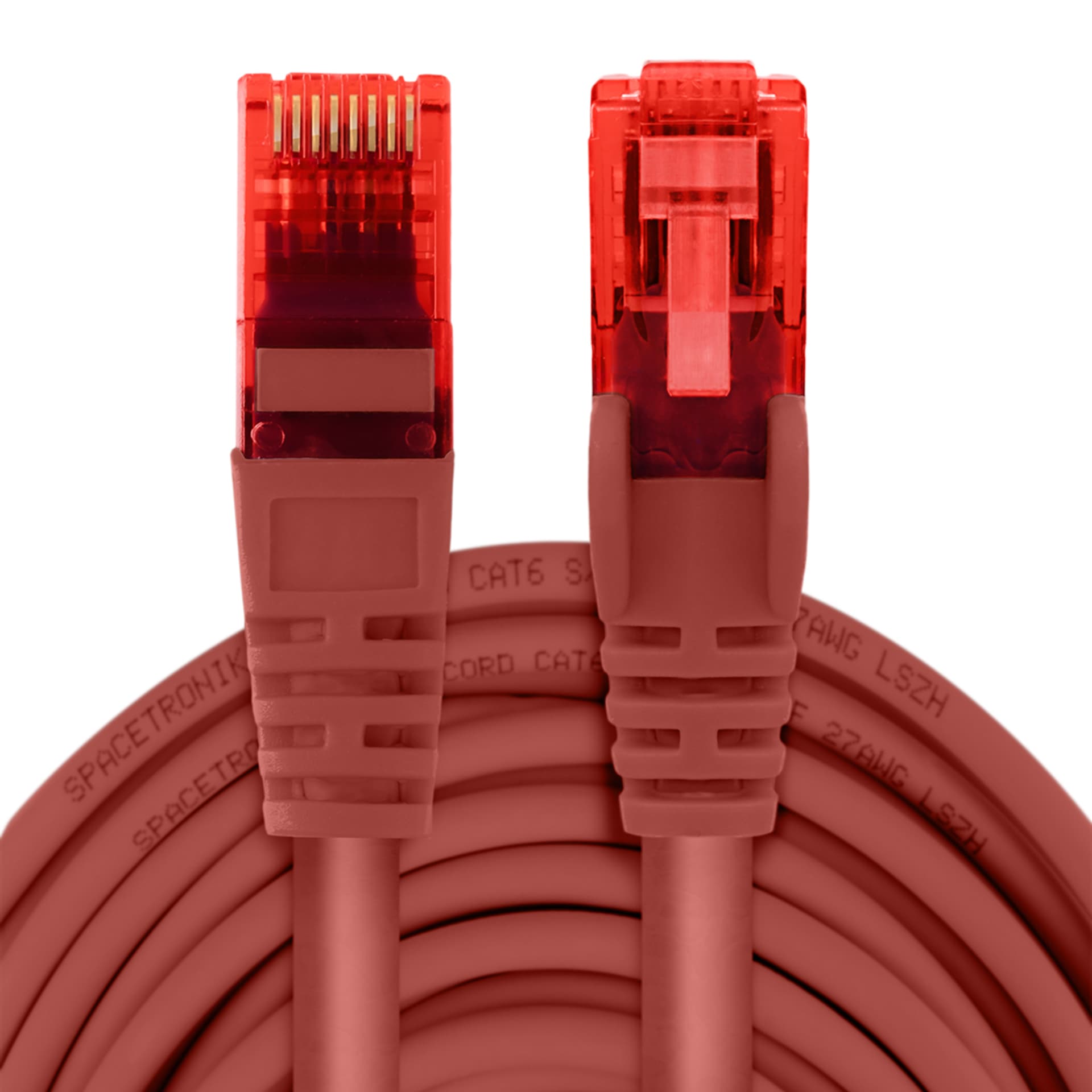 

Kabel RJ45 CAT 6 U/UTP AWG24 czerwony 25m