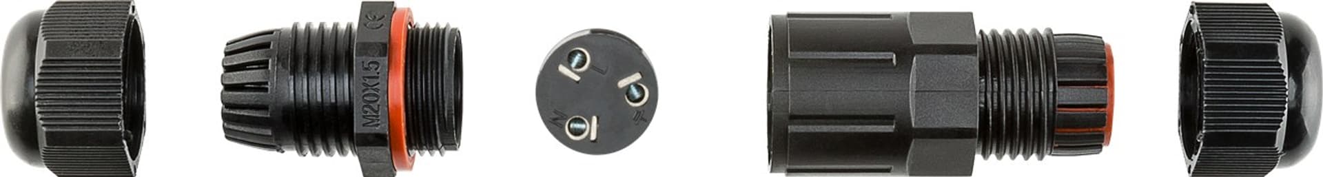 

Łącznik kabli elektr. 3-żyłowych IP68 Goobay 7,5cm