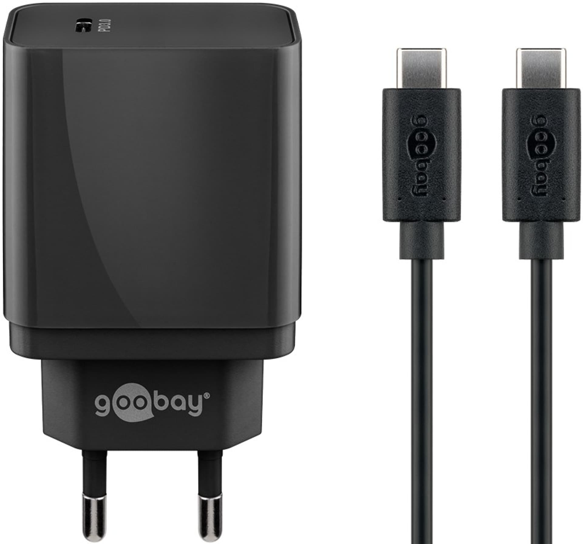

Ładowarka sieciowa USB-C PD 18W Goobay + kabel 1m