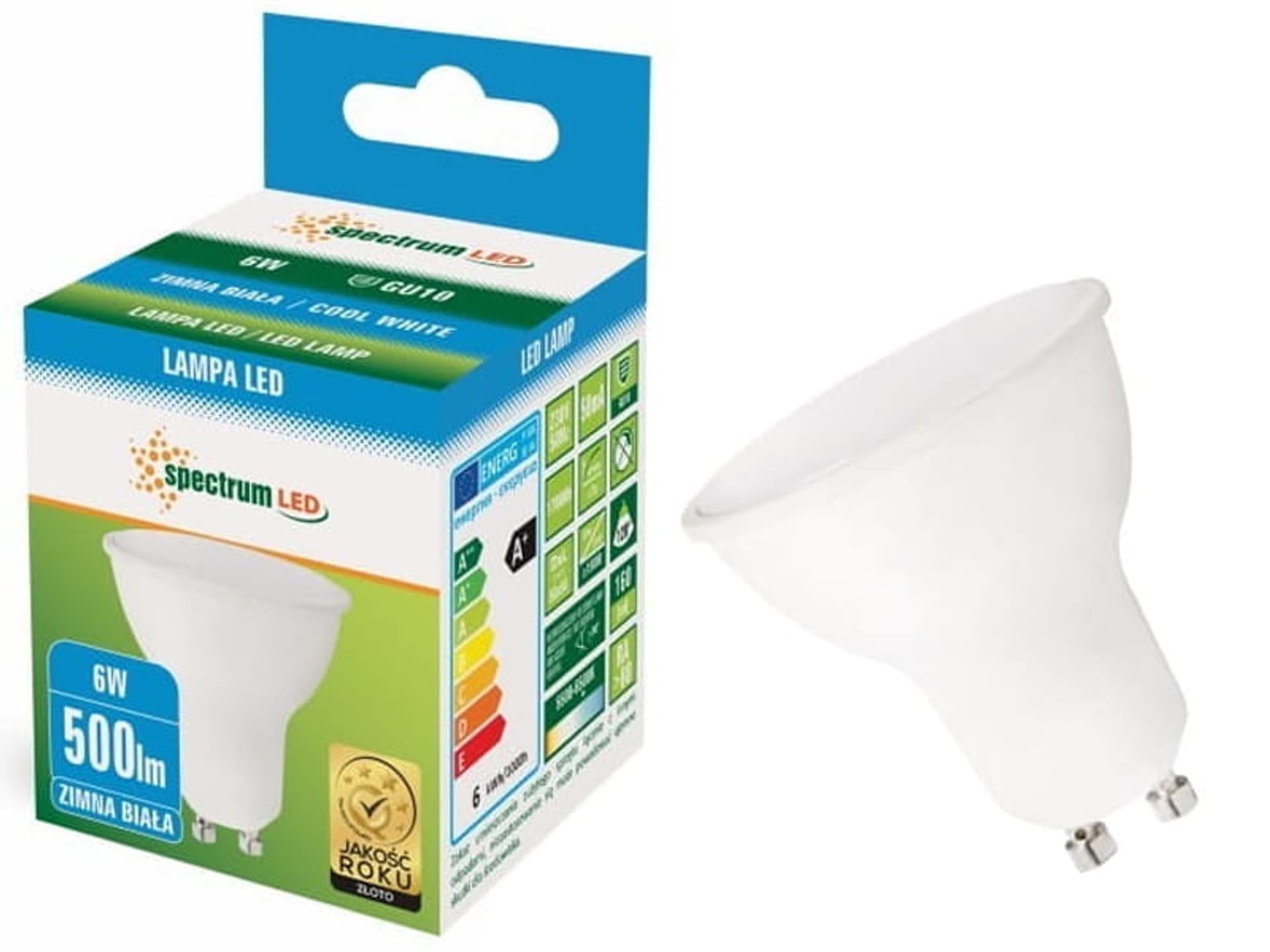 

Żarówka Led GU10 6W zimna WOJ13266