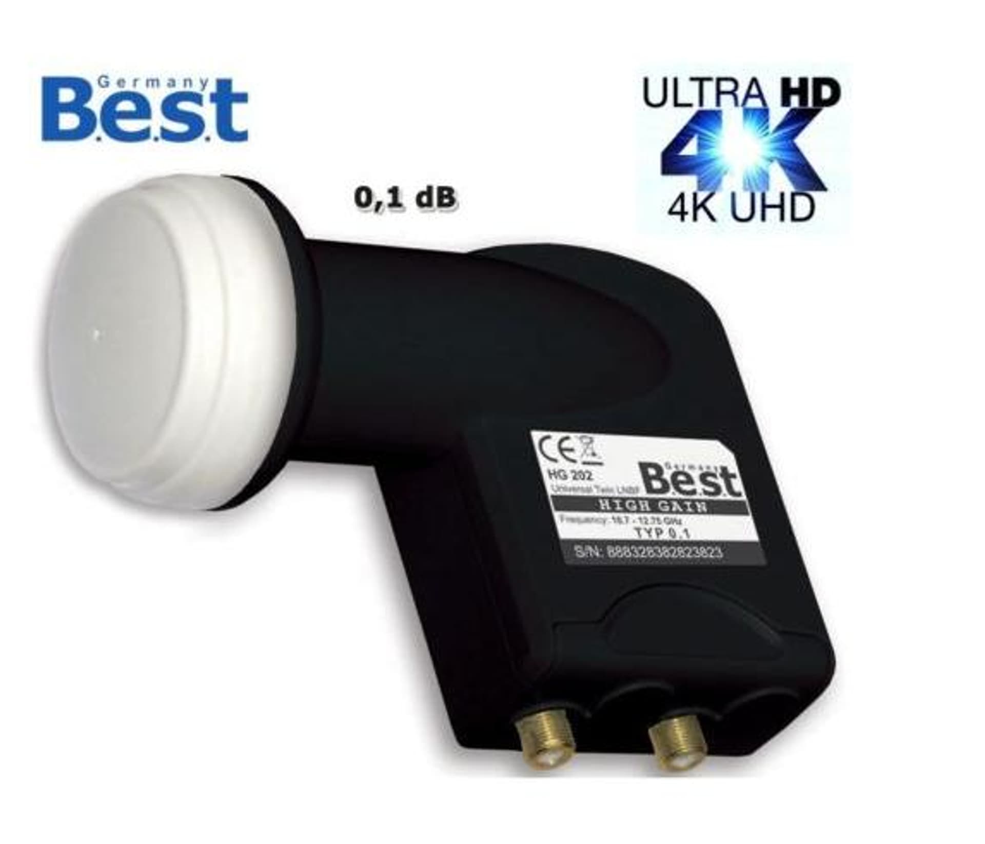 

LNB Twin BEST HG 202 Ultra Black 0,1dB