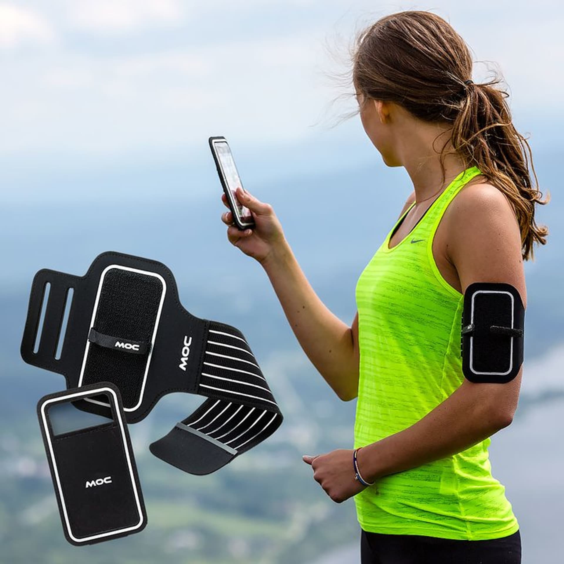 

Zestaw Opaska Armband + etui Slip-In Bag XL Różowy