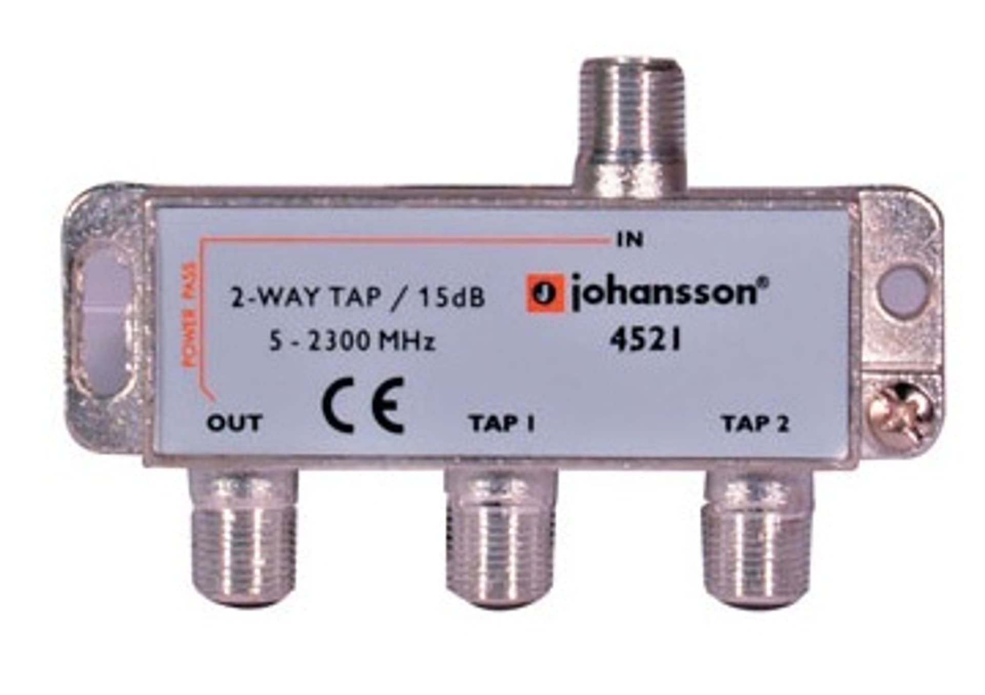 

2 WAY TAP Odgałęźnik 2-krotny Johansson 15 dB 4521