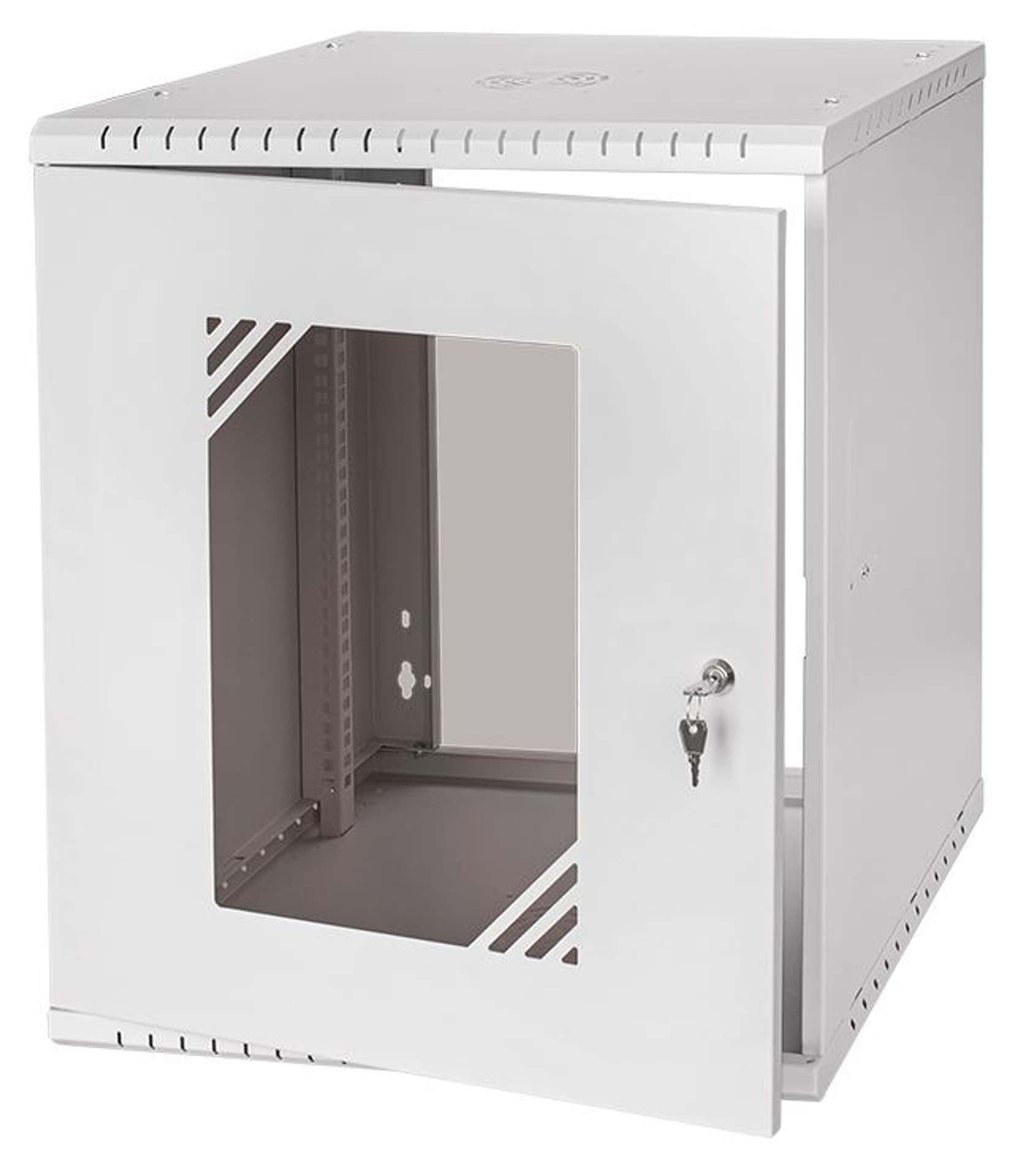 

Szafa RACK 19'' 12U 600x450mm SZARA Szklane drzwi