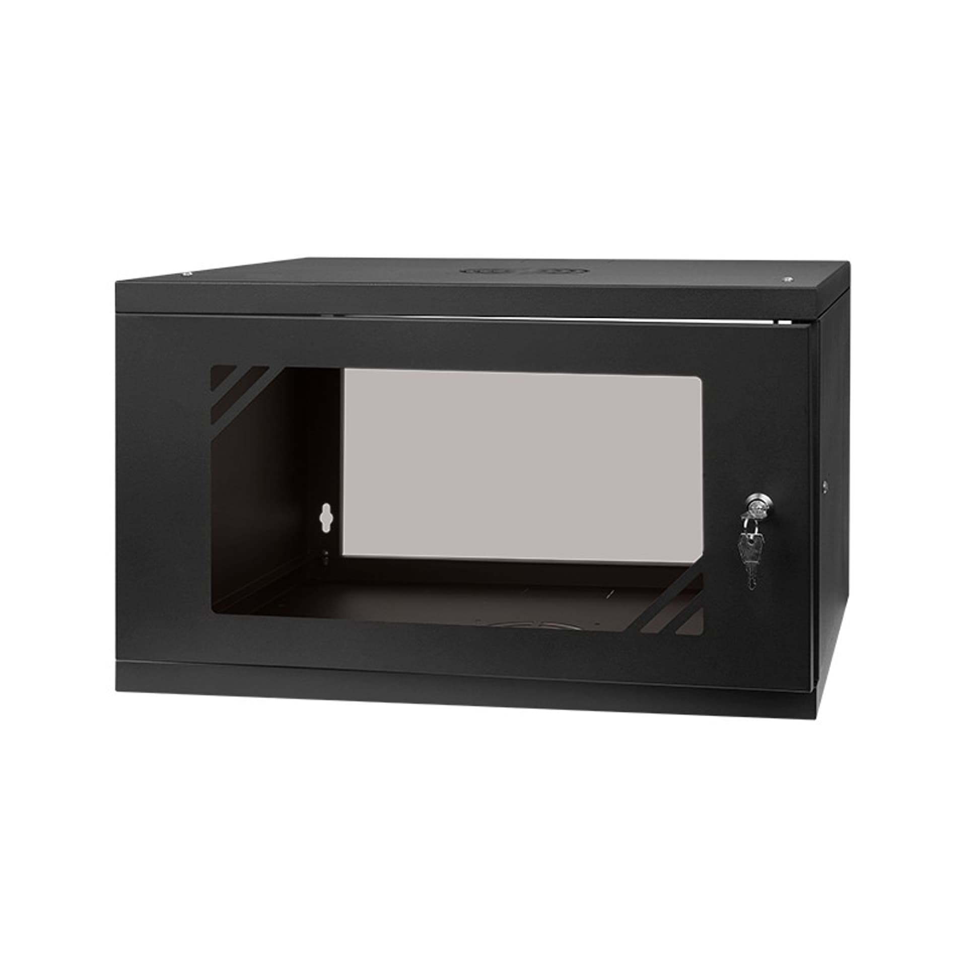 

Szafa RACK 19'' 6U 600x450mm CZARNA Szklane drzwi