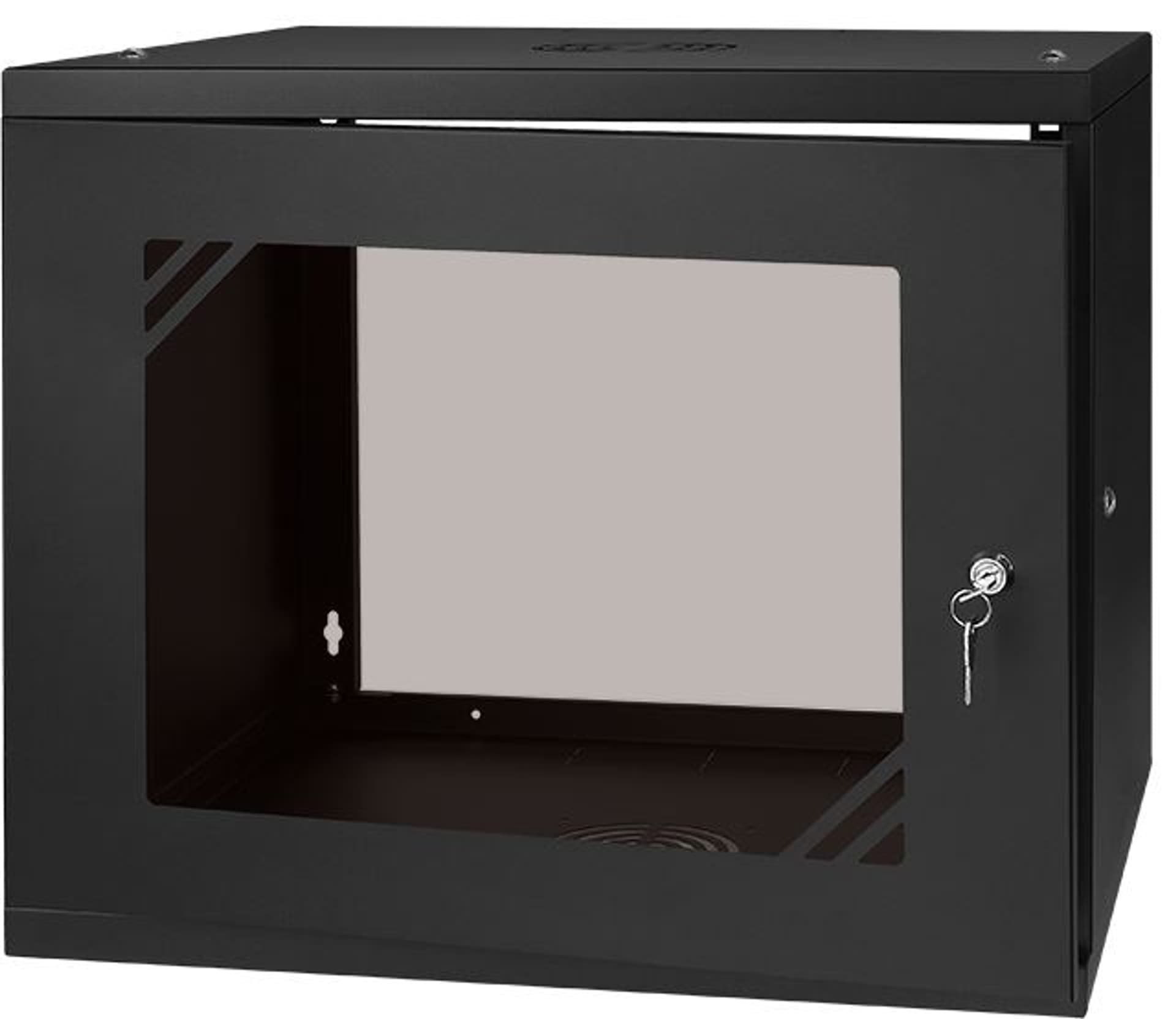 

Szafa RACK 19'' 9U 600x450mm CZARNA Szklane drzwi