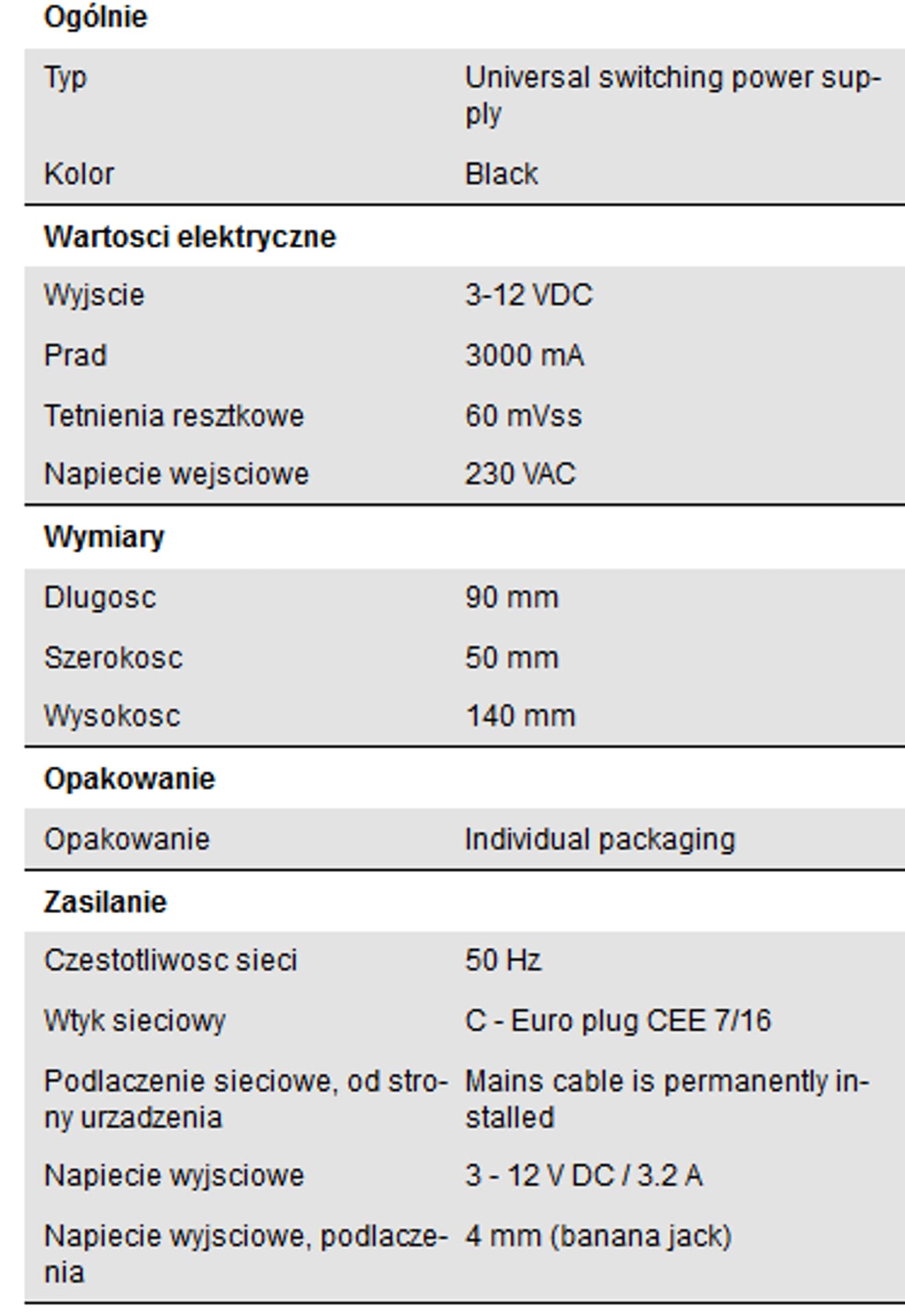 

Zasilacz impulsowy stołowy reg. PeakTech 1320