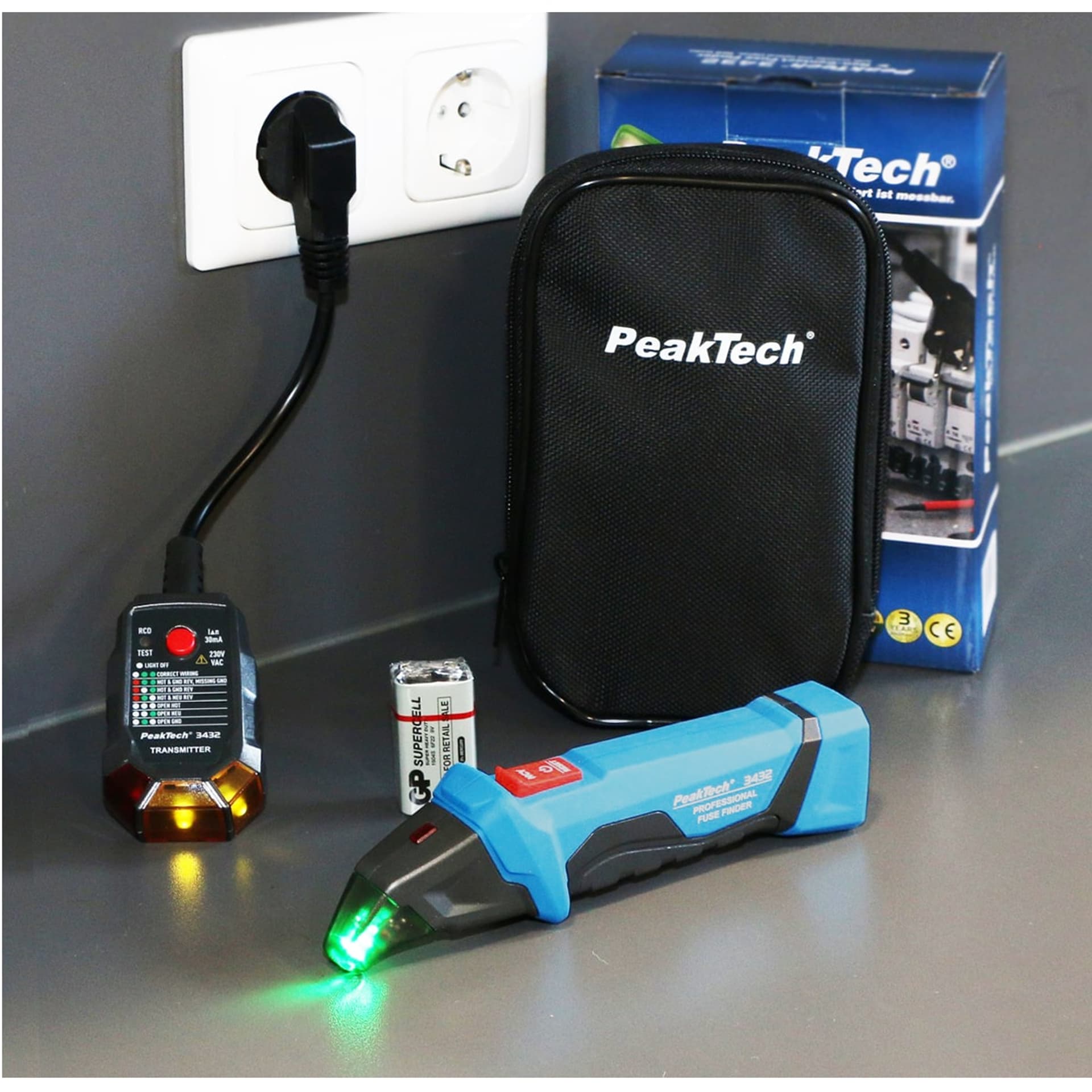 

Lokalizator bezpieczników z RCD PeakTech 3432